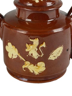 Very Early Astbury Teapot Sprigged Staffordshire Redware c1730