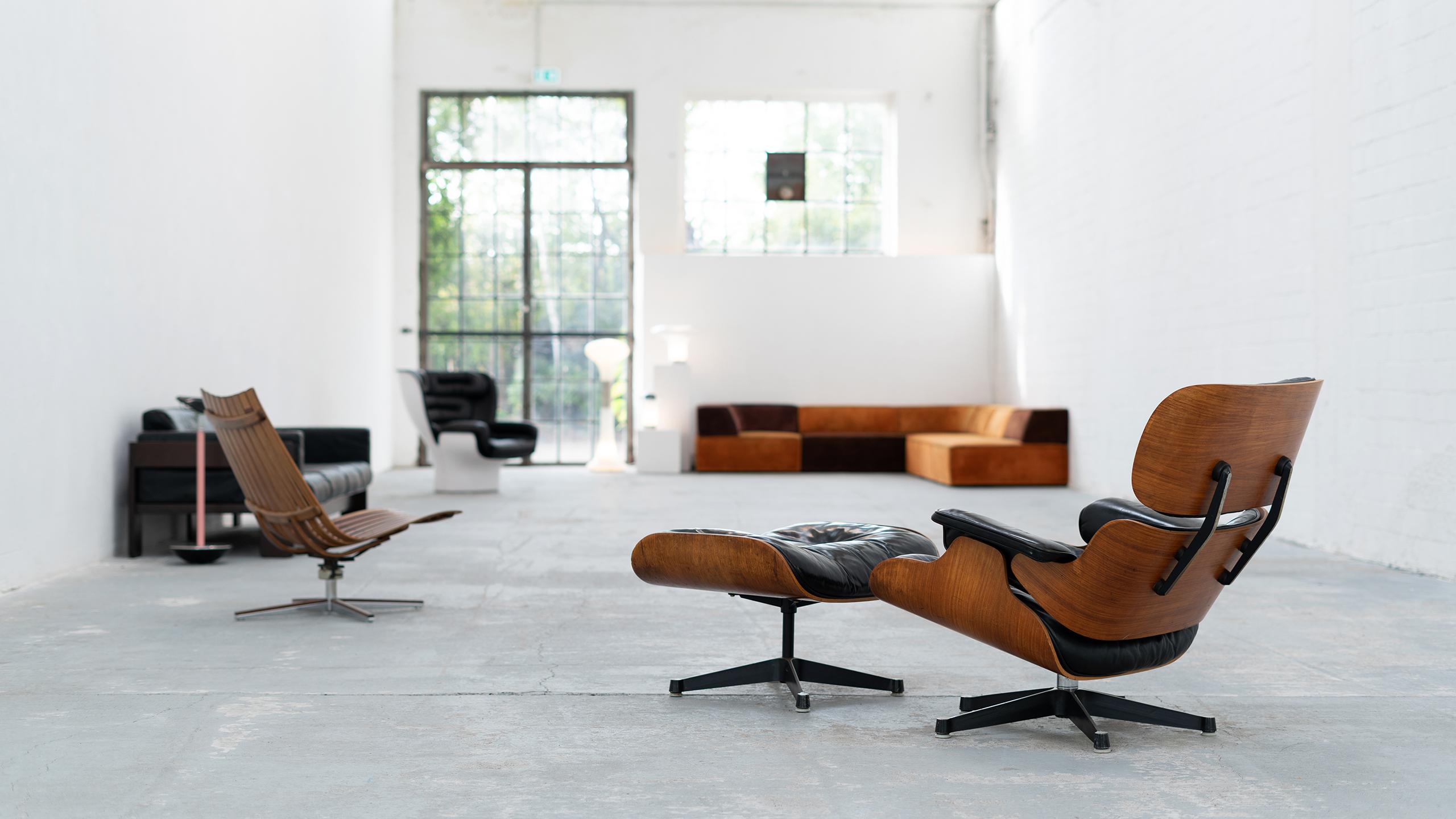 Very Early Charles & Ray Eames Lounge Chair and Ottoman from Contura, 1957-1965 2