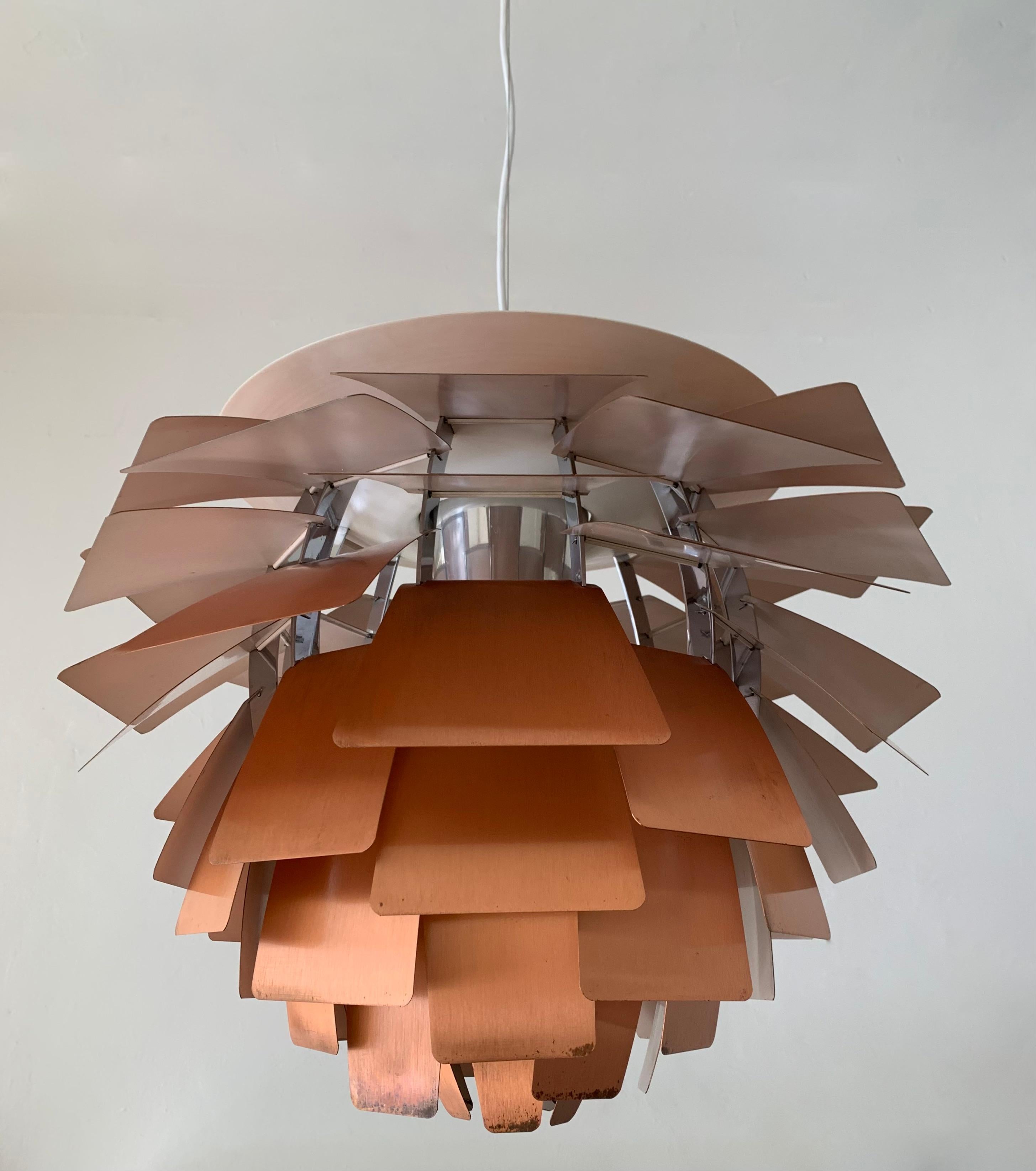 Early Edition Copper Poul Henningsen Artichoke Lamp, Louis Poulsen For Sale 2