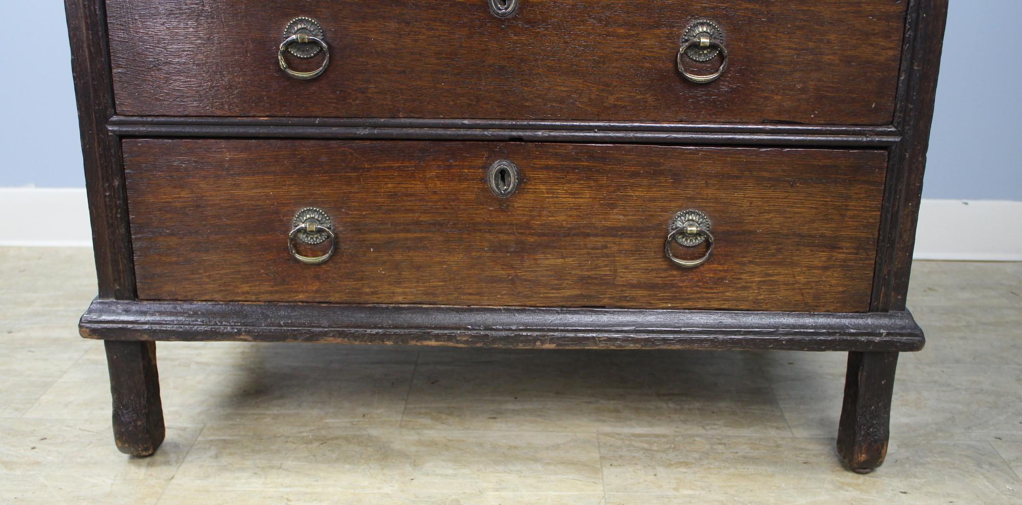 Very Early English Oak Chest of Drawers 2