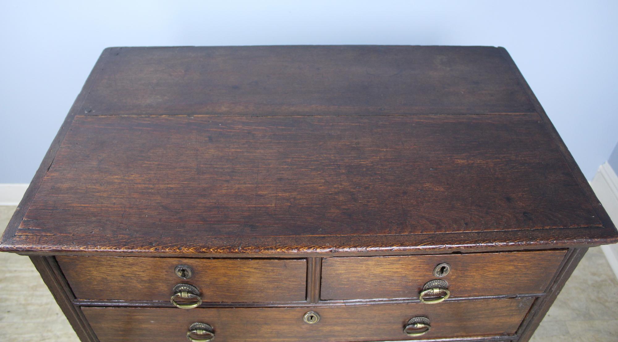 Very Early English Oak Chest of Drawers 3