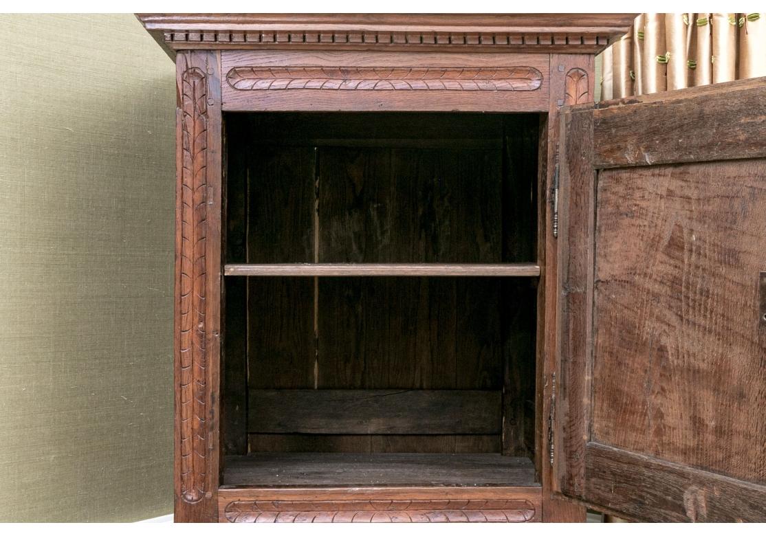 Very Early European Oak Standing Cabinet For Sale 6