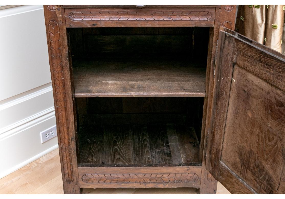 Very Early European Oak Standing Cabinet For Sale 7