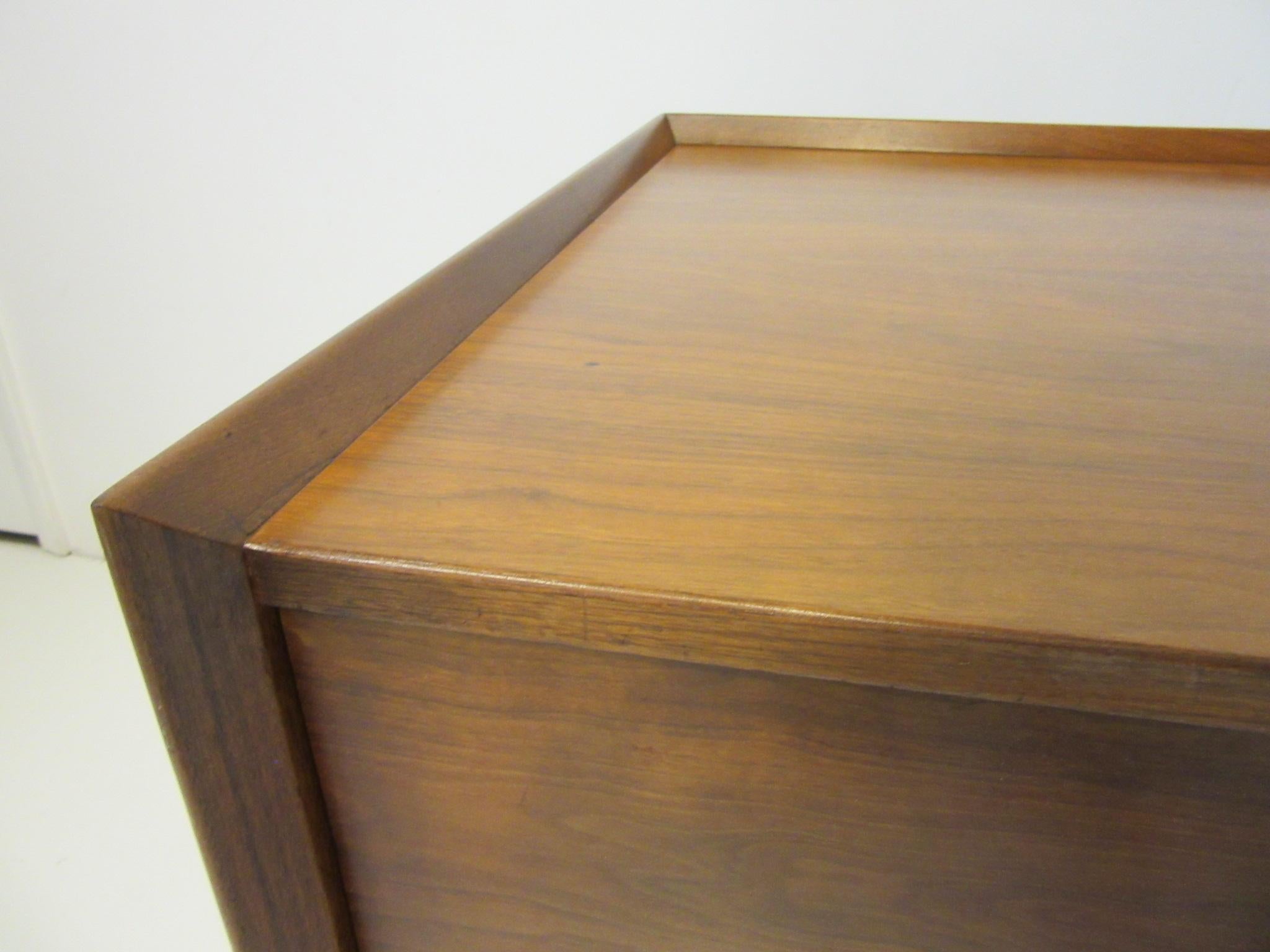 American Very Early Jens Risom Walnut Mid Century Desk Model D-140