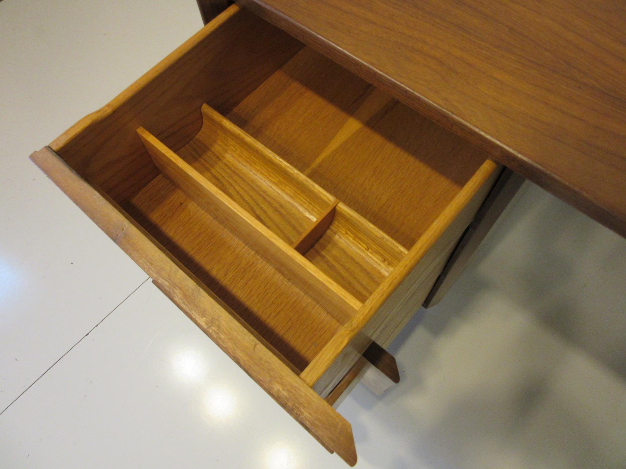 20th Century Very Early Jens Risom Walnut Mid Century Desk Model D-140
