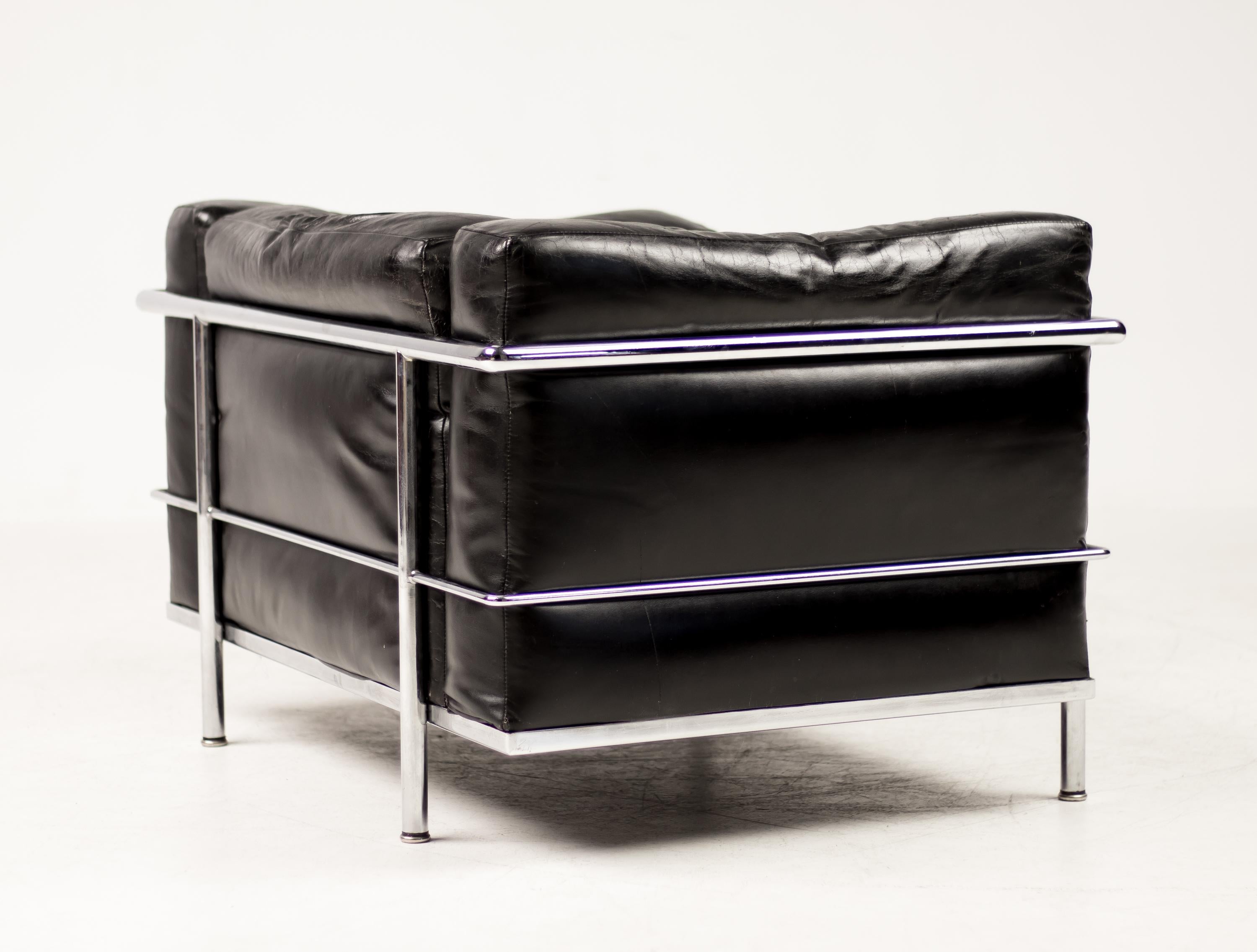 French Very Early LC3 Chair by Le Corbusier