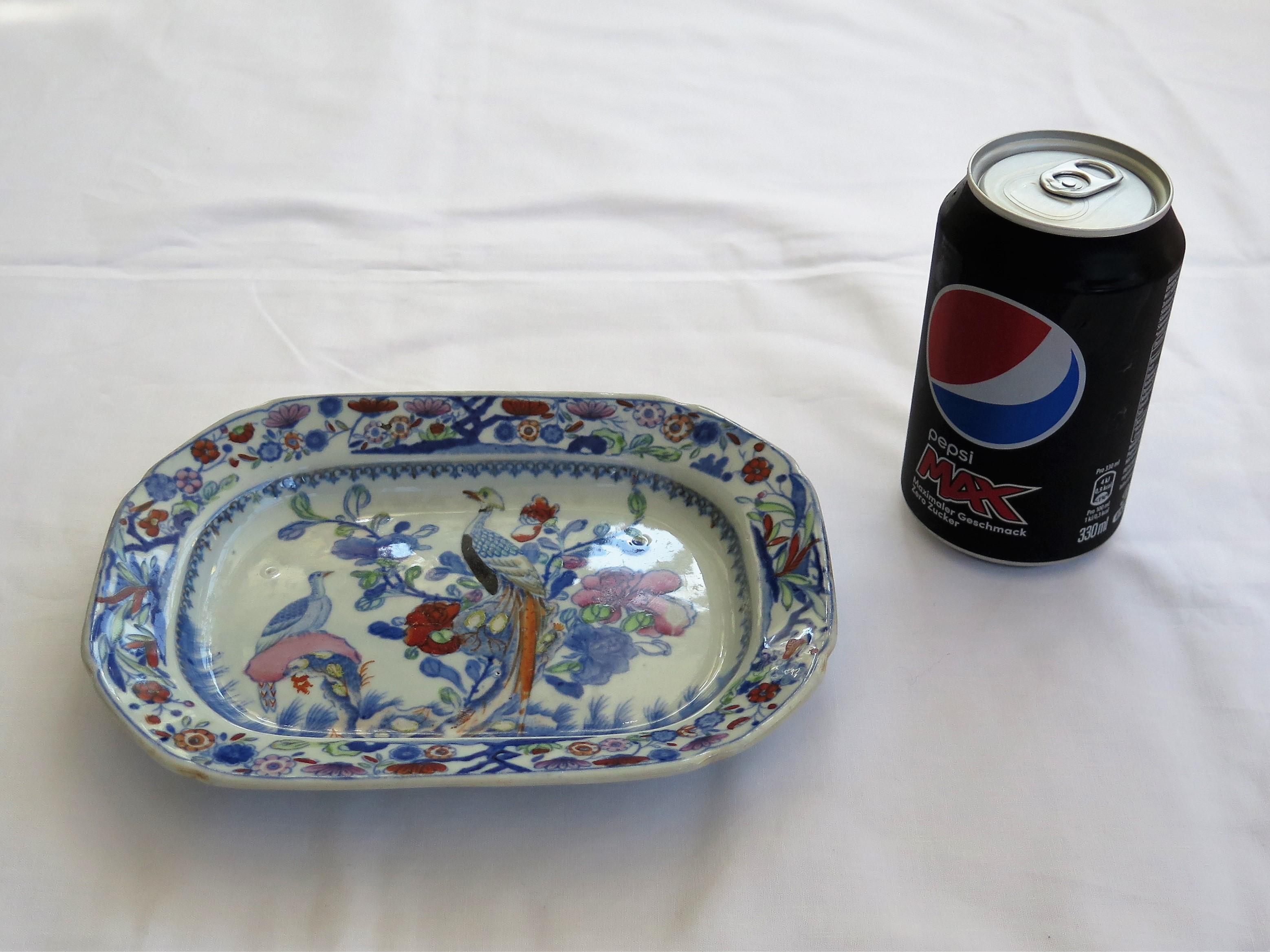 Very Early Mason's Ironstone Dish or Tray in Oriental Pheasant Pattern, Ca 1812  1