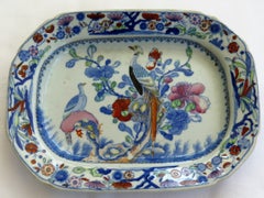 Very Early Mason's Ironstone Dish or Tray in Oriental Pheasant Pattern, Ca 1812