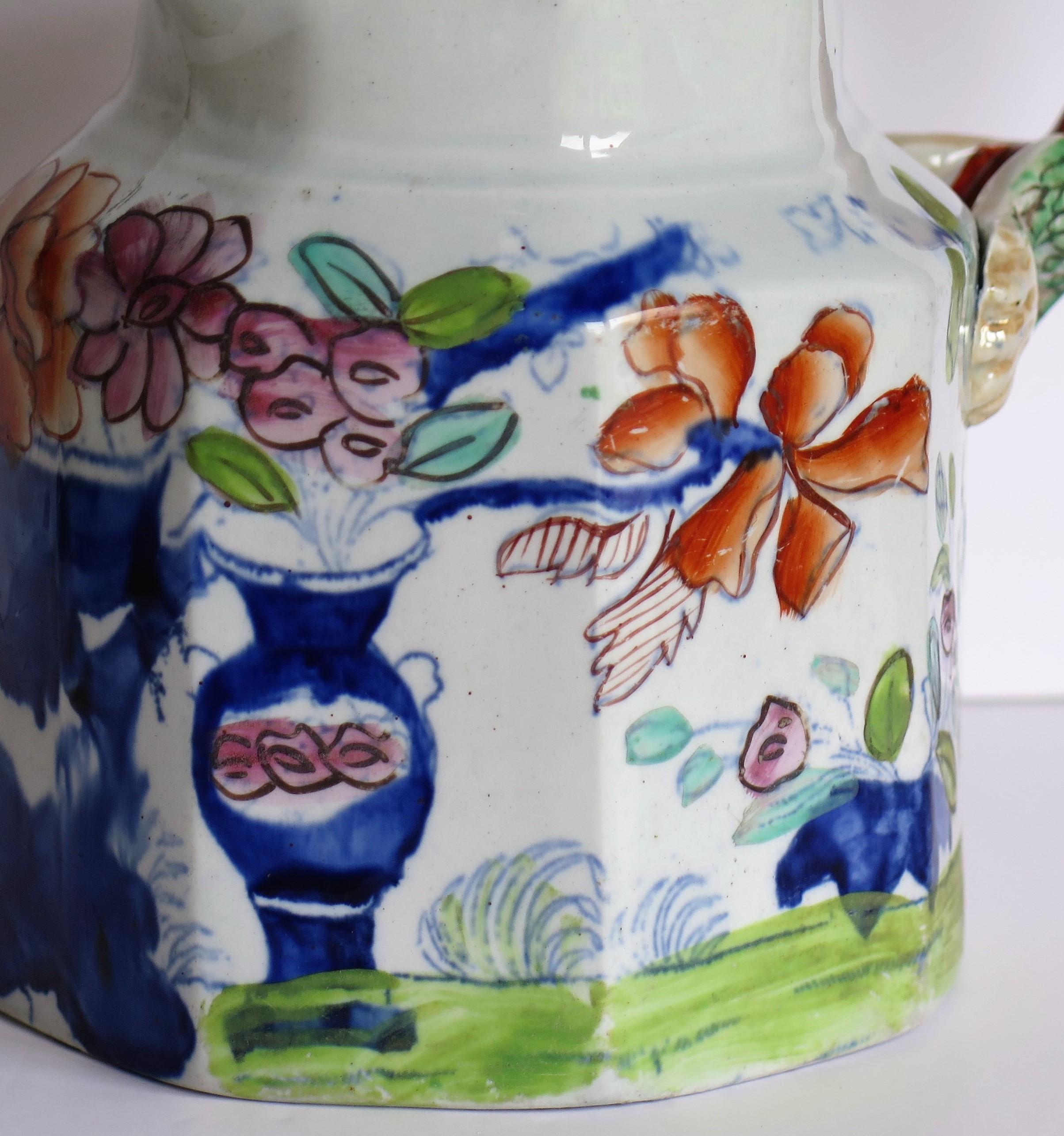 Mason's Ironstone Large Jug or Pitcher Vase and Jardinière Pattern,  Ca 1815 For Sale 3