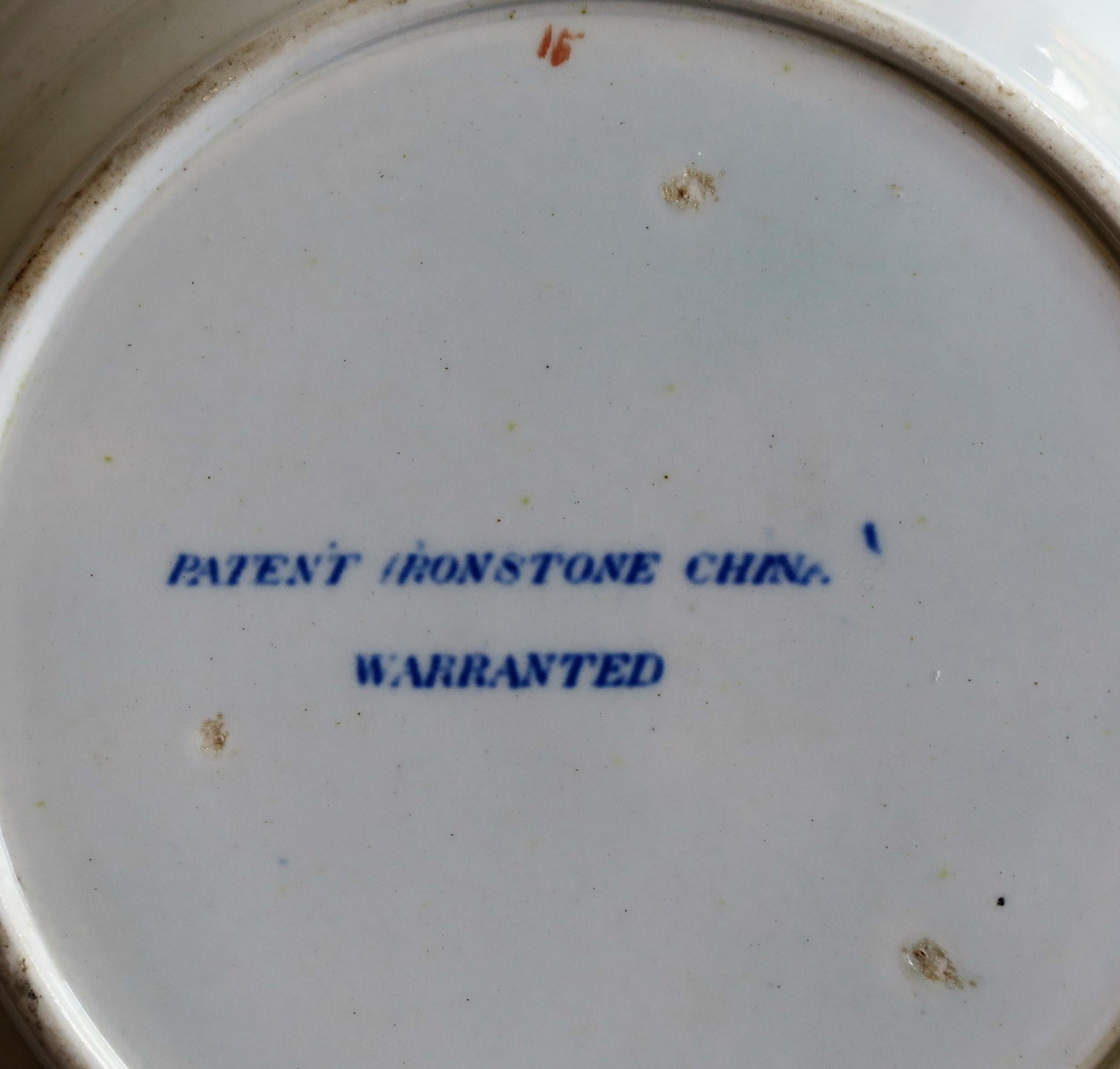 Very Early Mason's Ironstone Soup Bowl or Plate Bamboo and Basket Pattern C 1812 10