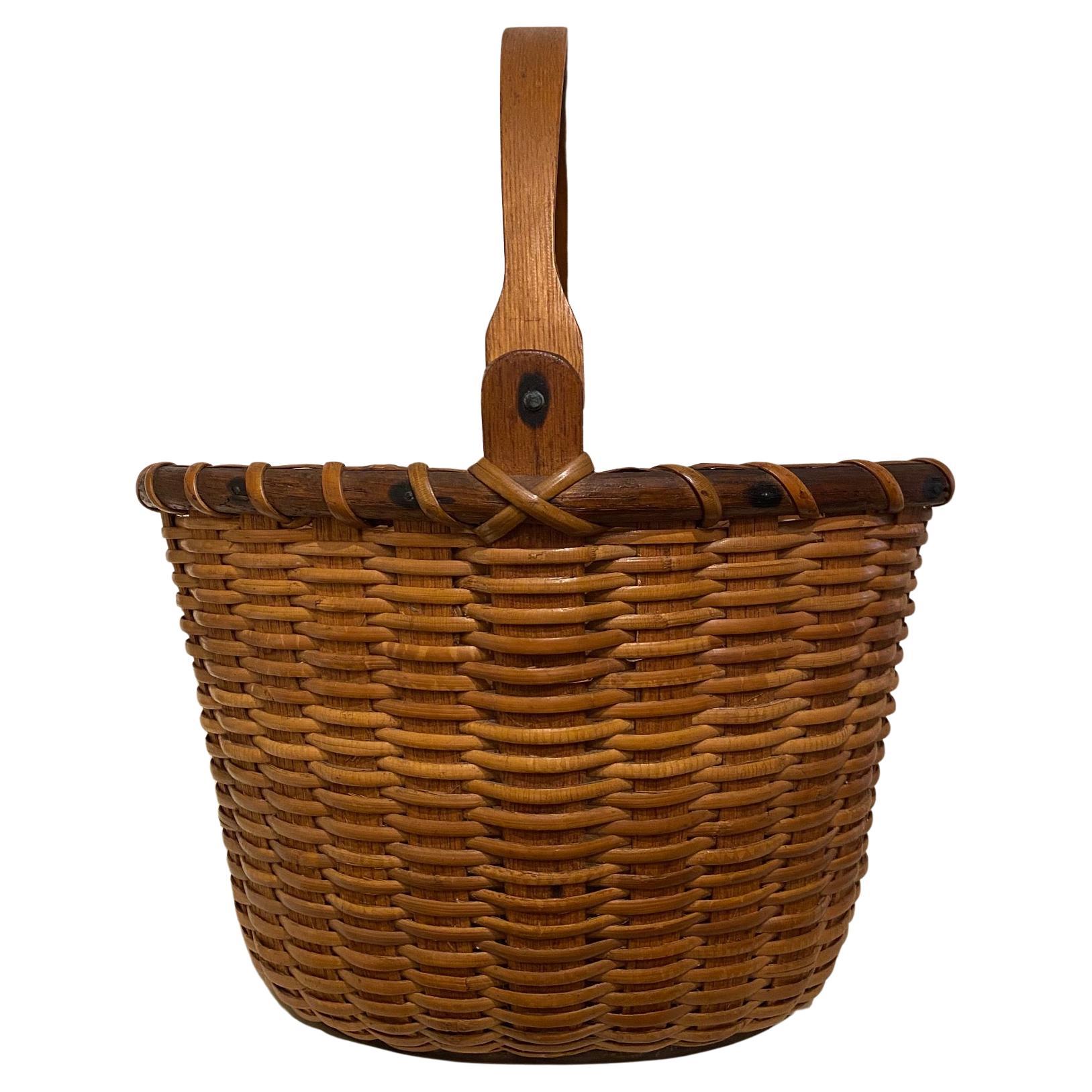 Very Early Nantucket Lightship Basket, circa 1860