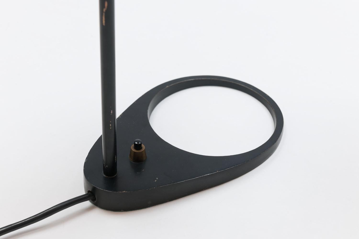 Early Pair of Black Arne Jacobsen AJ Visor Table Lamps by Louis Poulsen 10