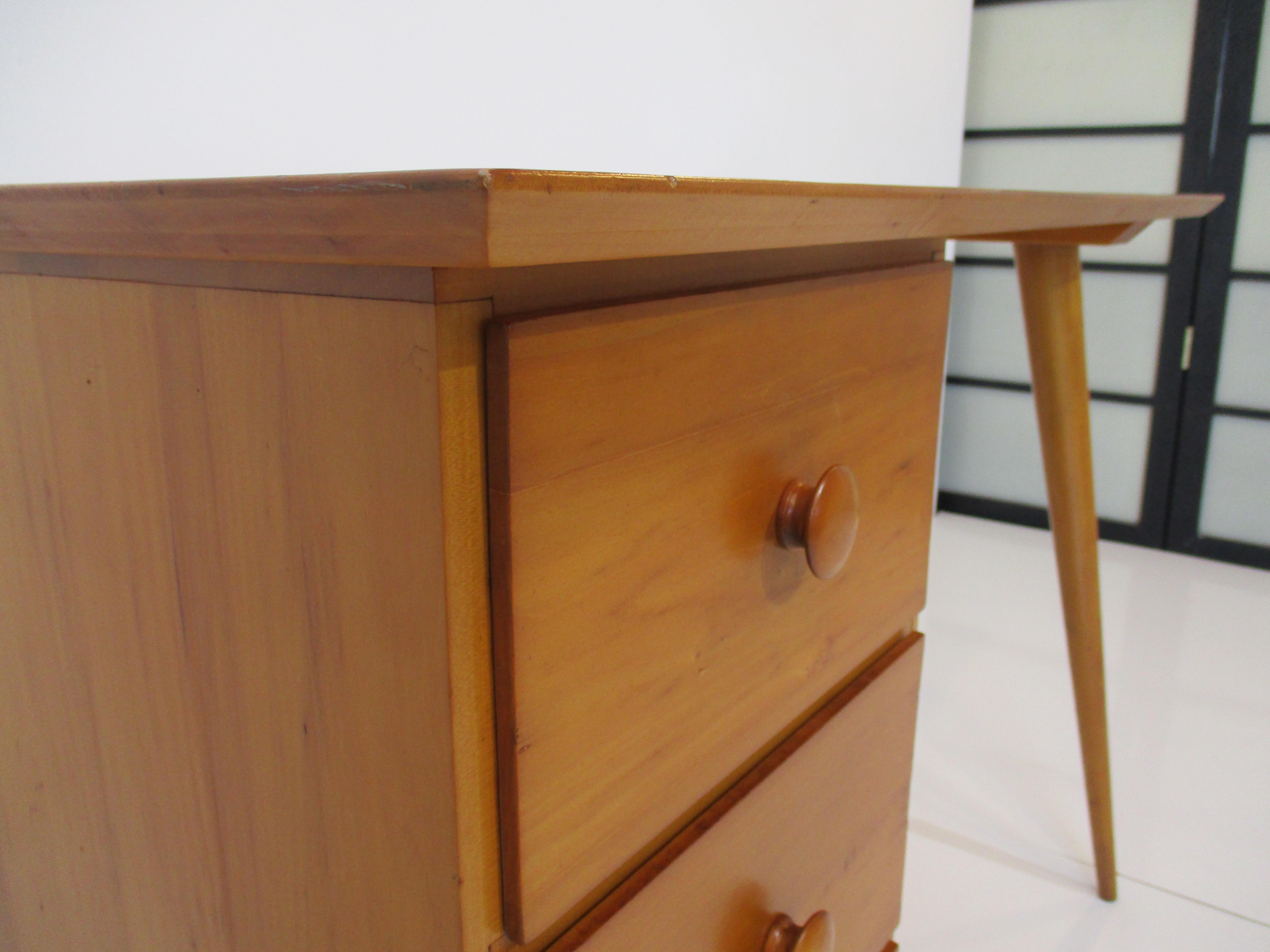 Maple Mid Century Student Desk in the style of Paul McCobb 