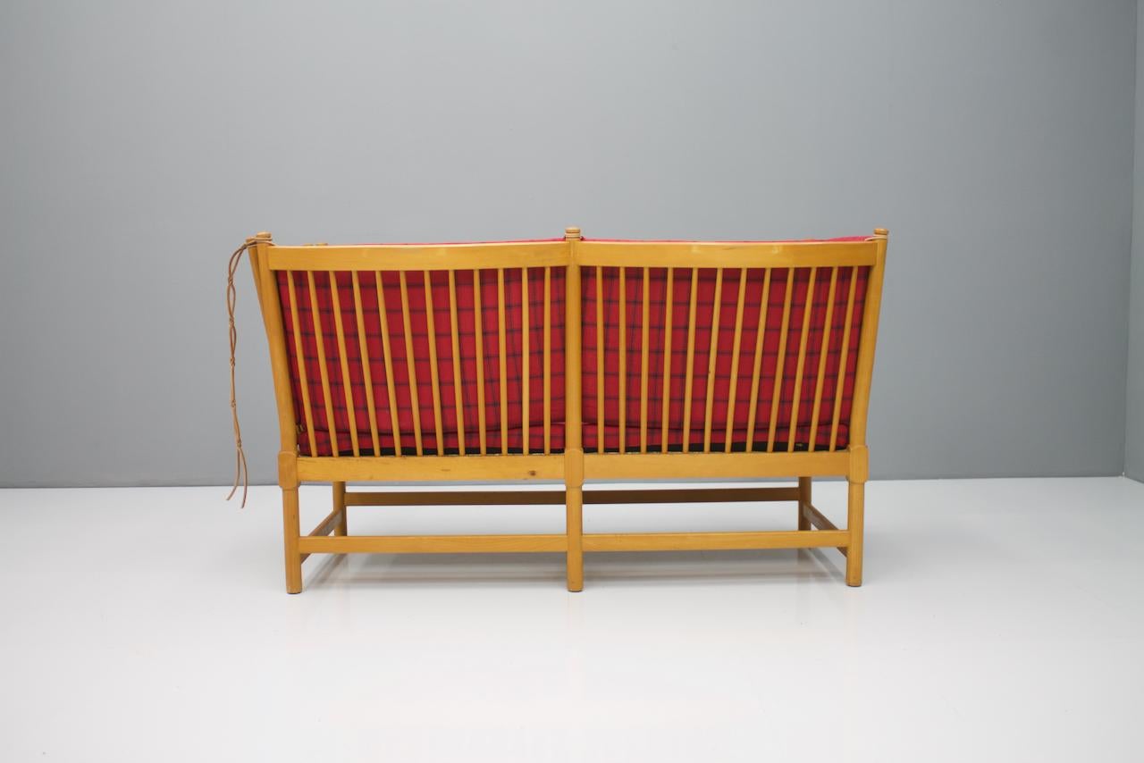 Danish Very Early Spoke Back Sofa by Borge Mogensen for Fritz Hansen Lis Ahlmann 1963 For Sale
