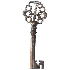 Very Early Unusual and Superb Steel Lantern Key