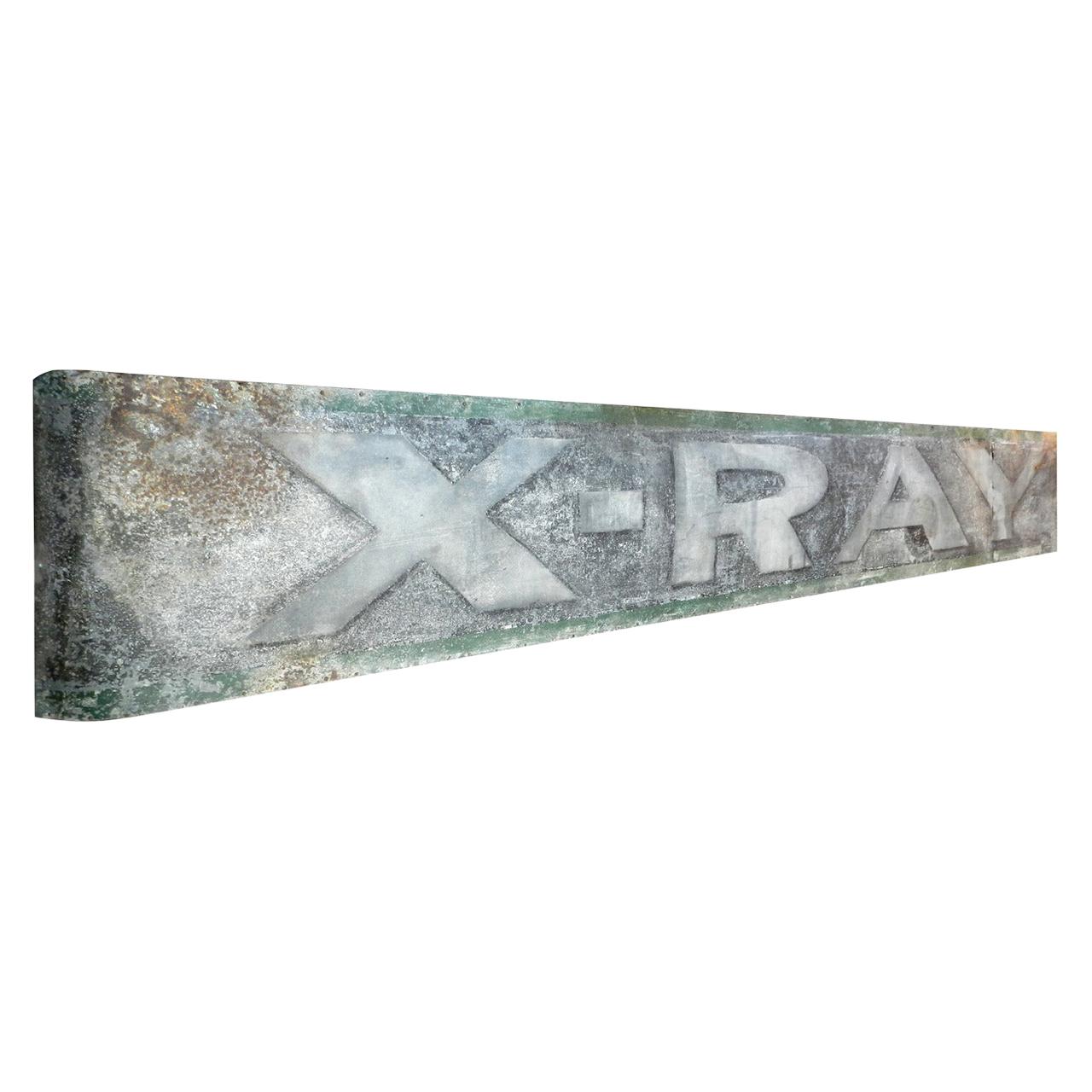 Very Early X-Ray Building Sign For Sale
