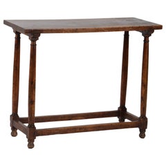 Minimal 17th Century Small Console Table in Walnut