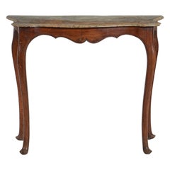 Very Elegant 18th Century Small Console Table in Walnut