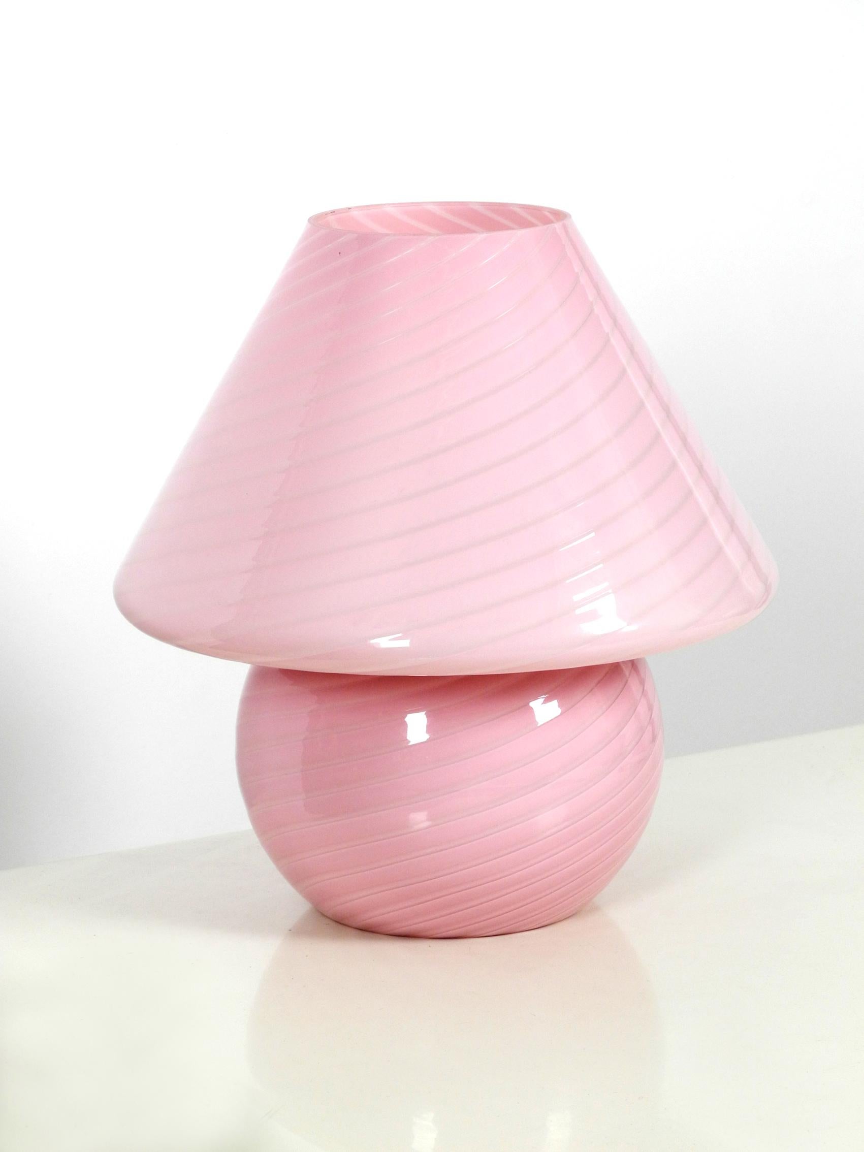 pink glass lamp