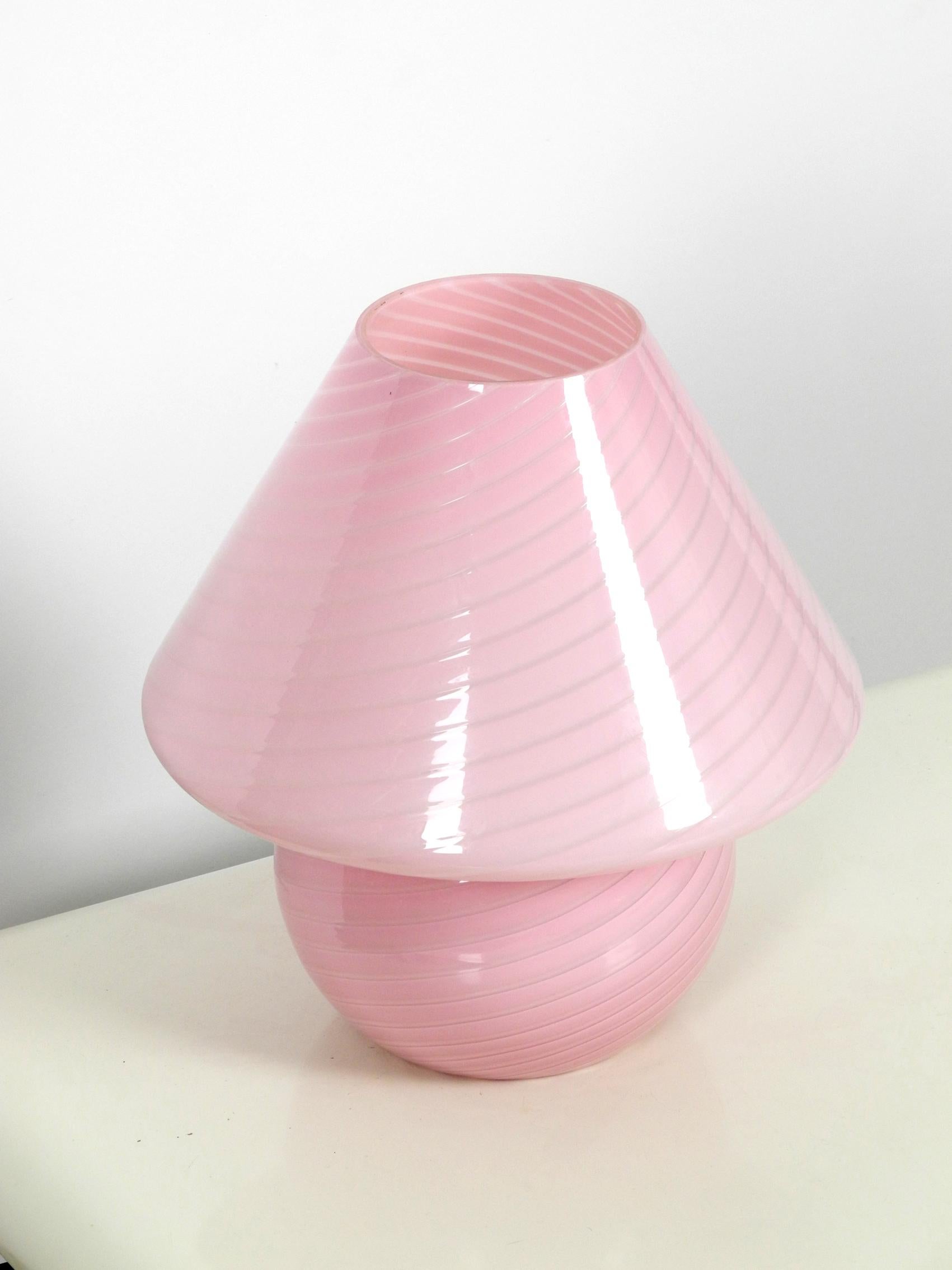 pink murano lamp