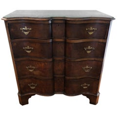 Very Elegant Antique Serpentine Mahogany French Chest of Drawers