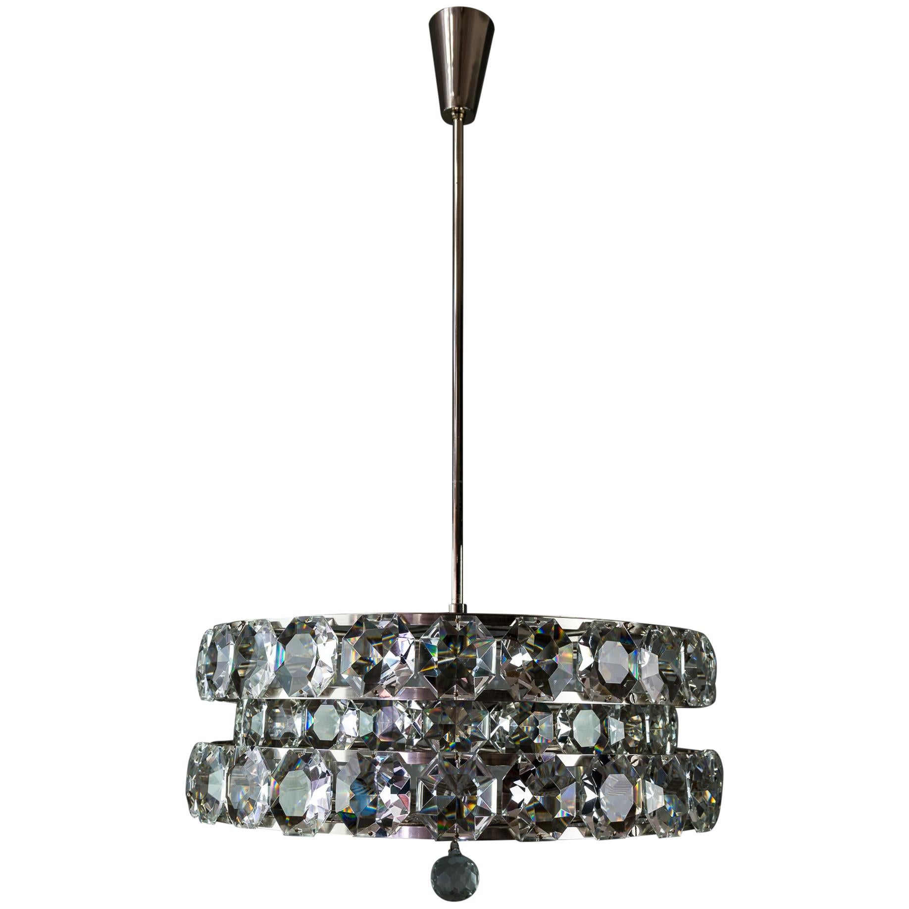 Very Elegant Bakalowits Chandelier, Vienna, circa 1950s For Sale