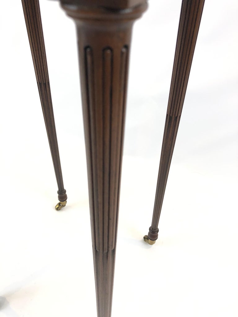 Very Elegant Baker Mahogany Small Square Side Table with Slide at 1stDibs