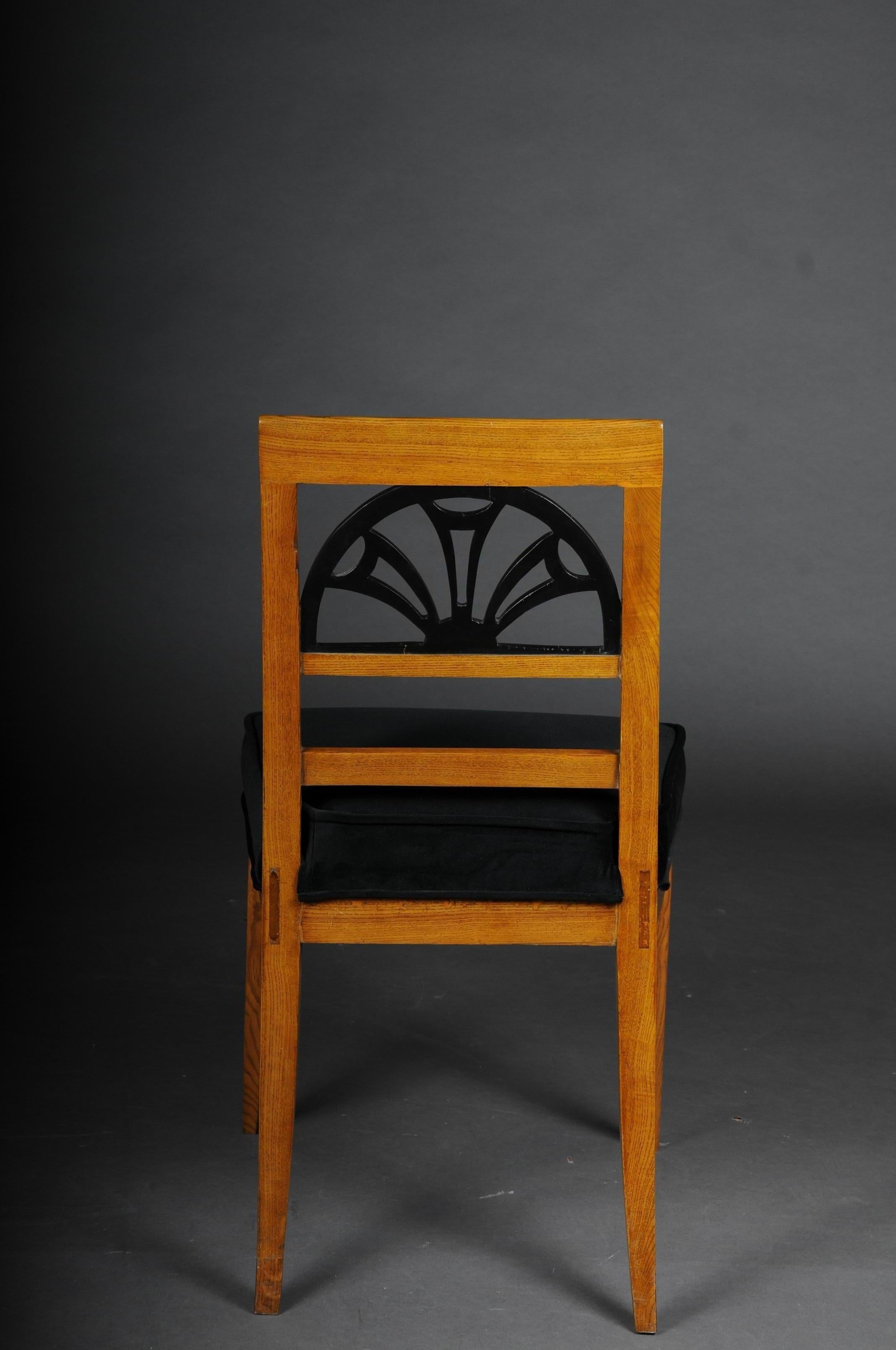 Very Elegant Biedermeier Chair, Birch, 19th Century For Sale 5