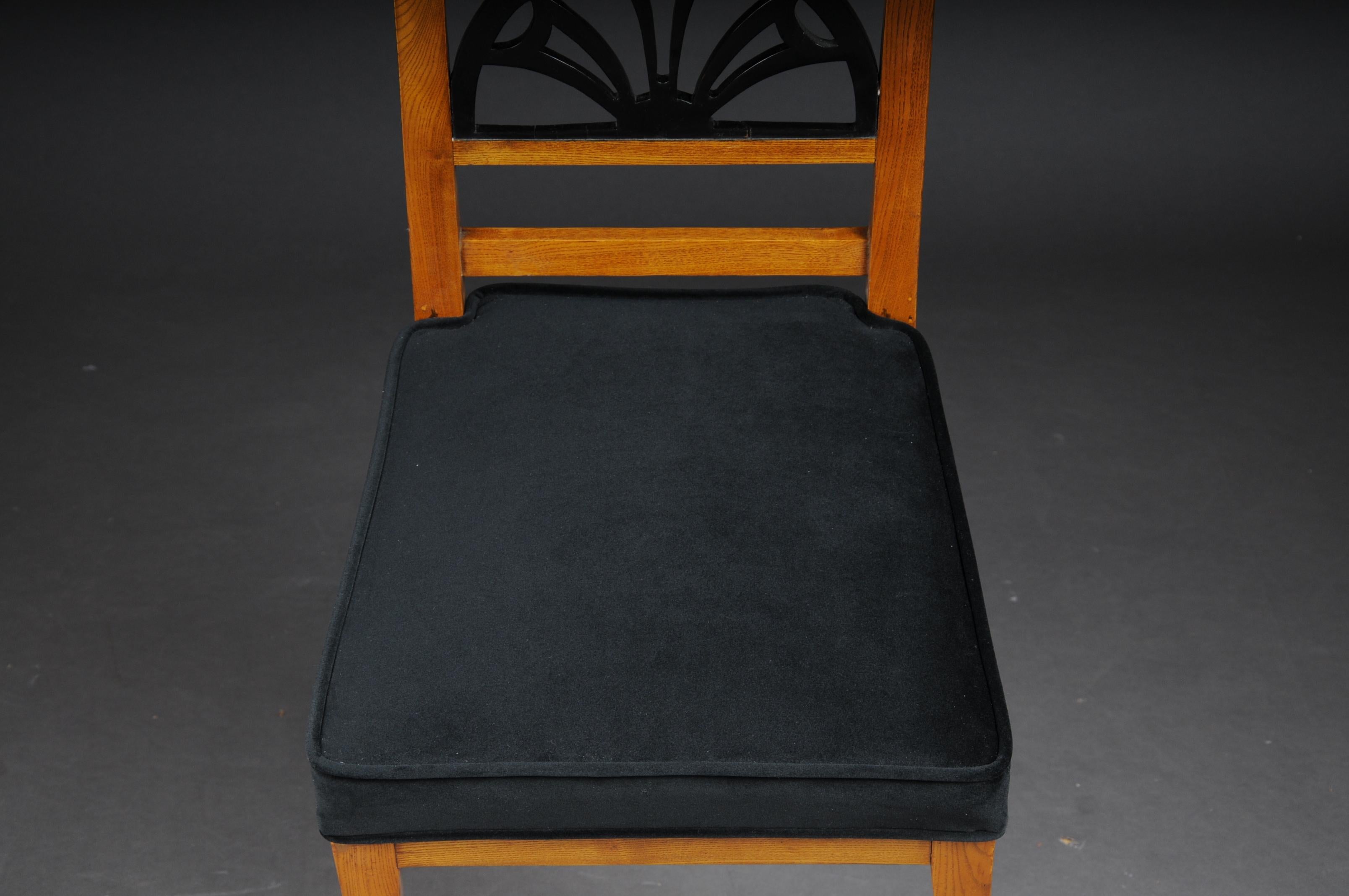 Très élégante chaise Biedermeier, bouleau, 19e siècle en vente 7