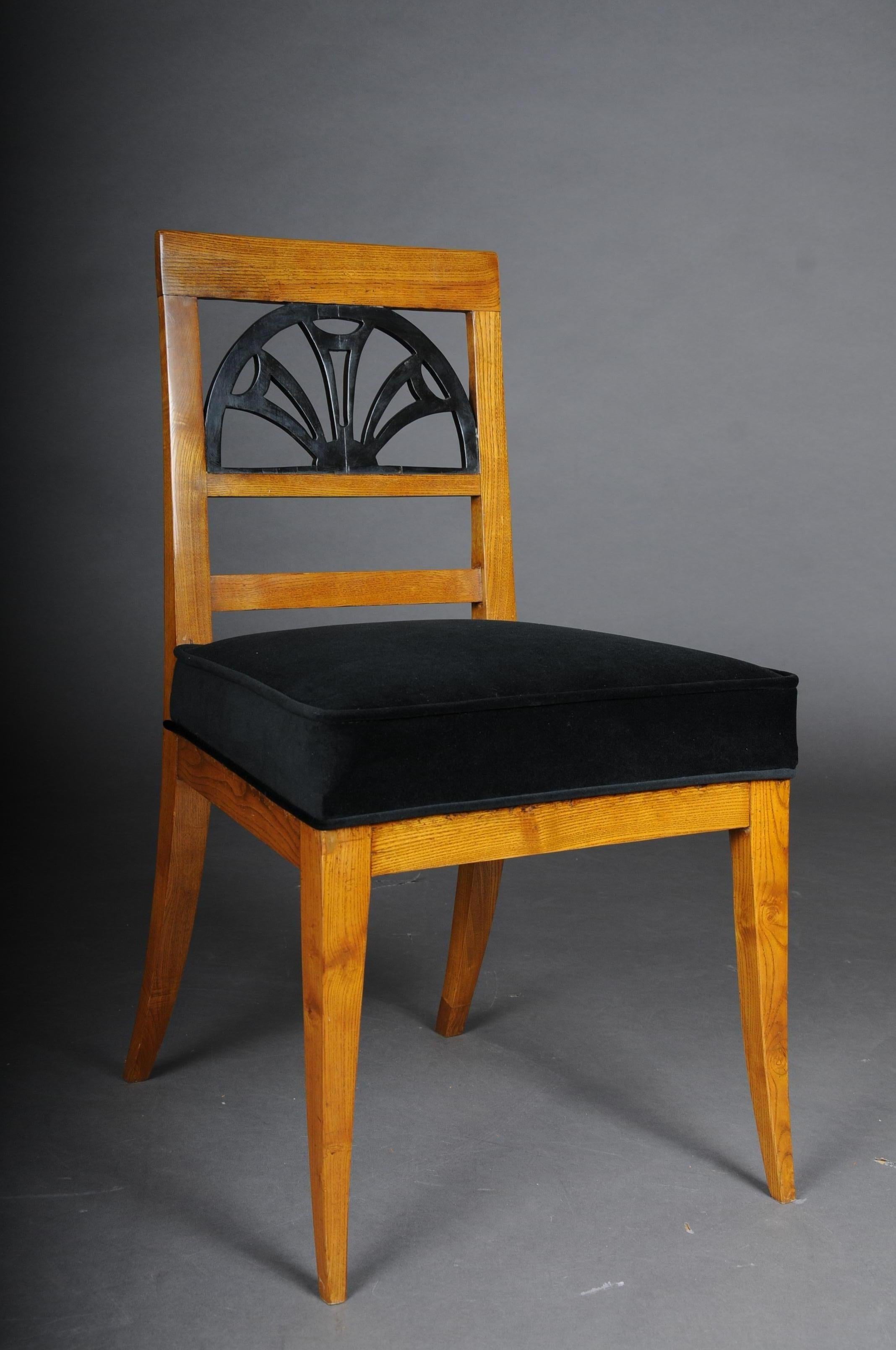 Very Elegant Biedermeier Chair, Birch, 19th Century For Sale 10