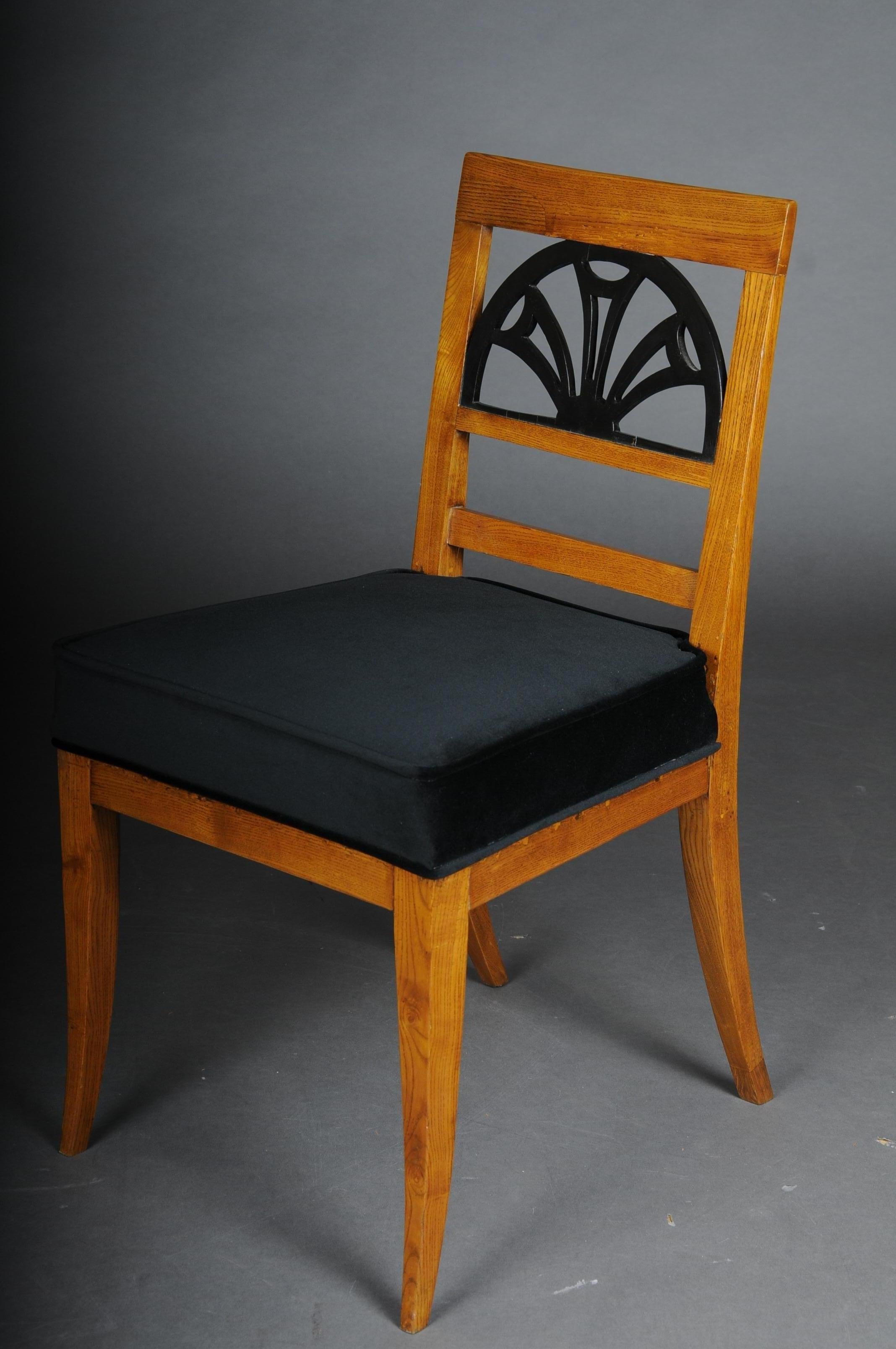Very Elegant Biedermeier Chair, Birch, 19th Century For Sale 12