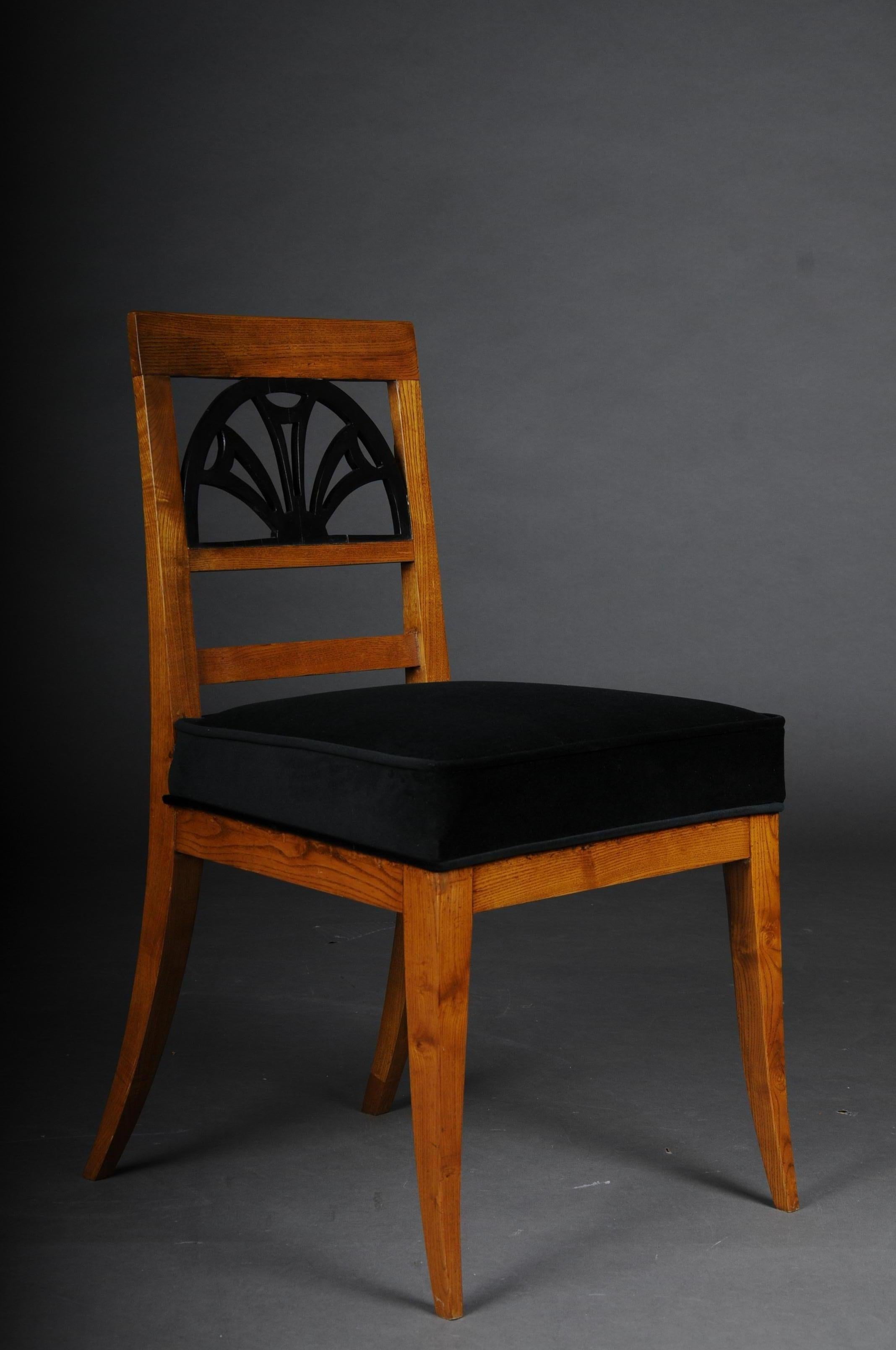 German Very Elegant Biedermeier Chair, Birch, 19th Century For Sale