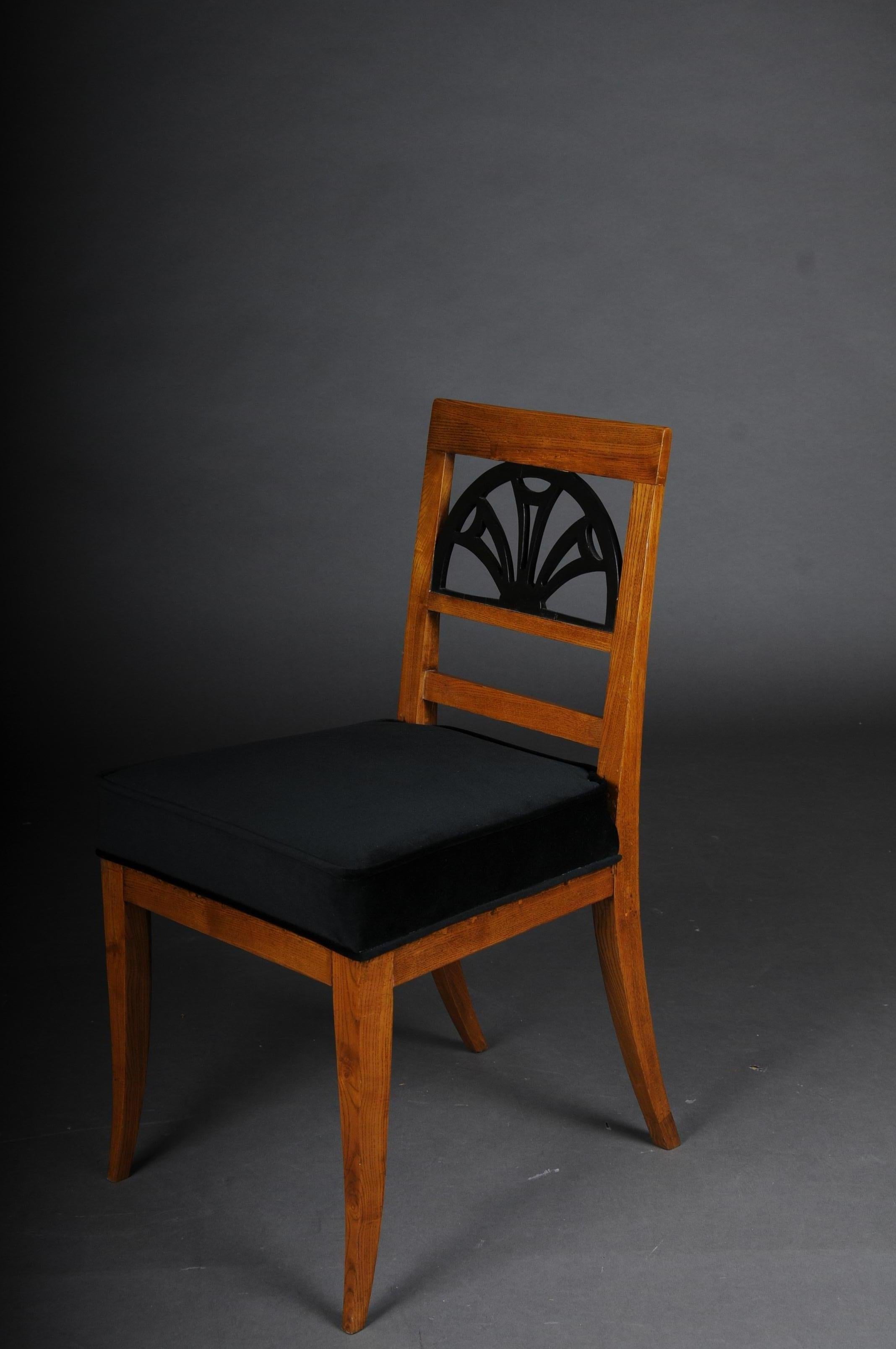 Very Elegant Biedermeier Chair, Birch, 19th Century For Sale 1