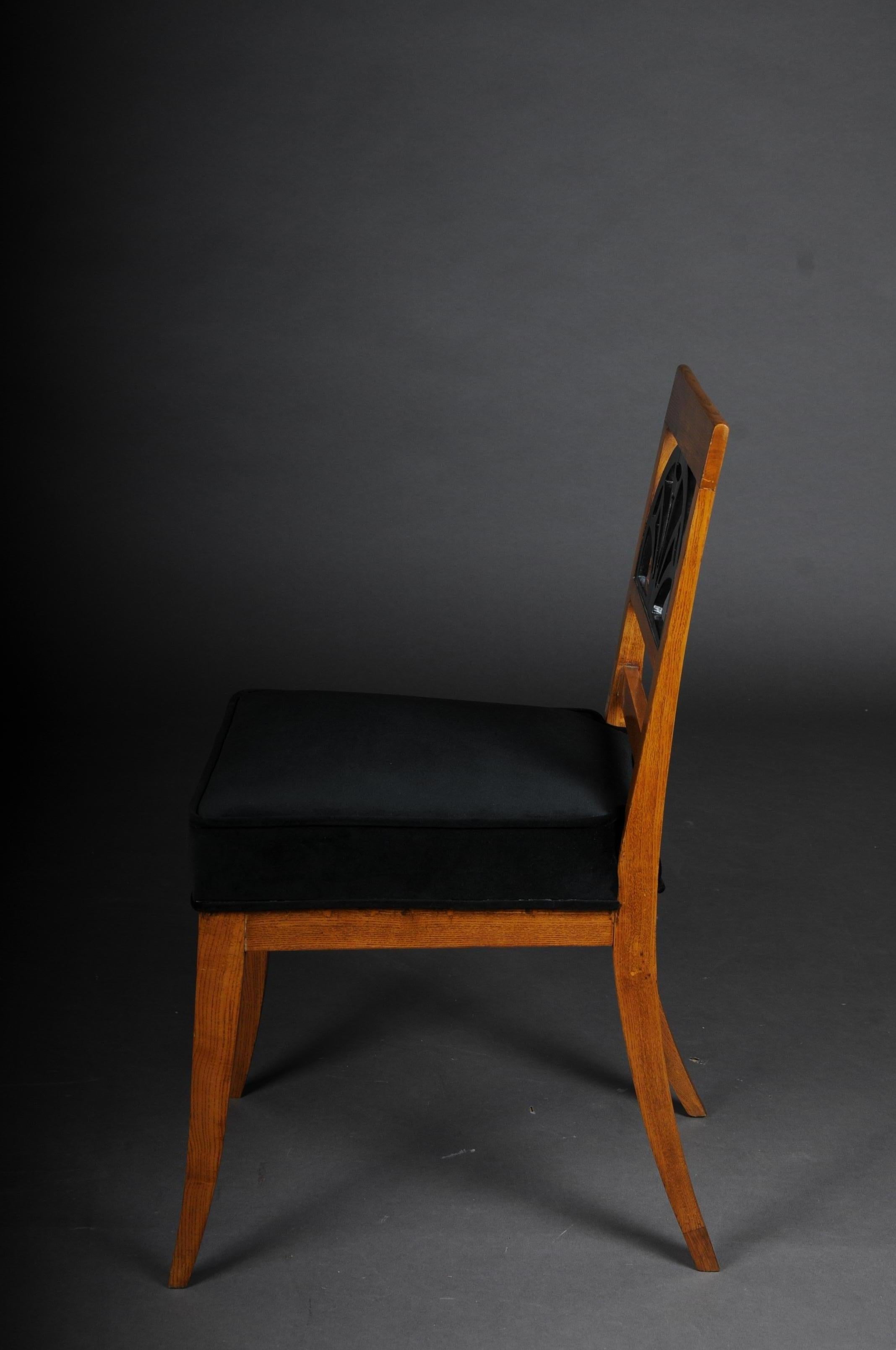 Very Elegant Biedermeier Chair, Birch, 19th Century For Sale 2