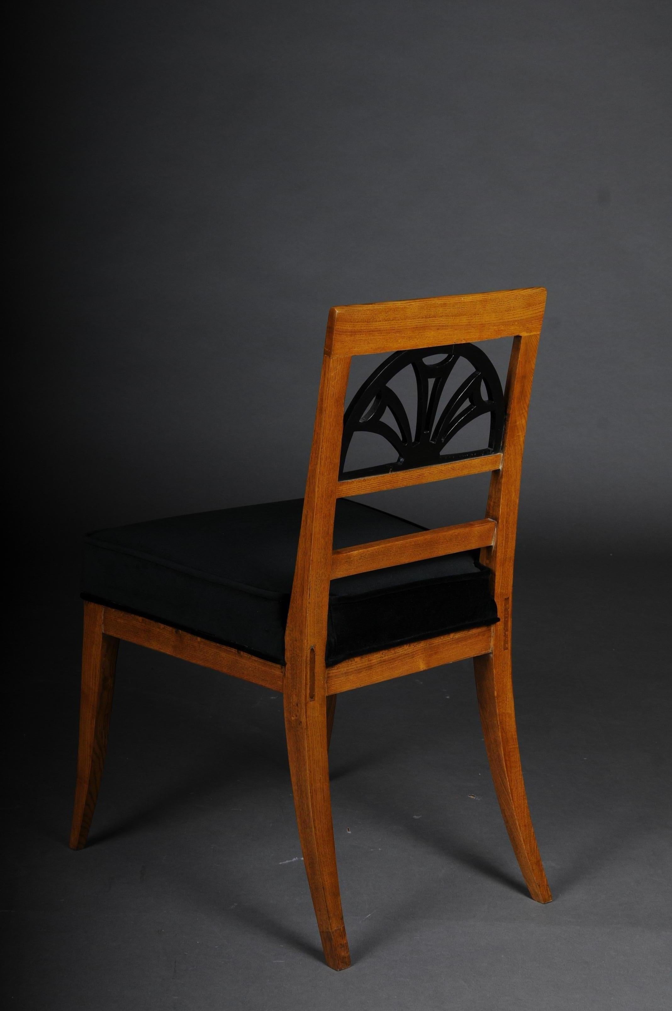 Very Elegant Biedermeier Chair, Birch, 19th Century For Sale 3