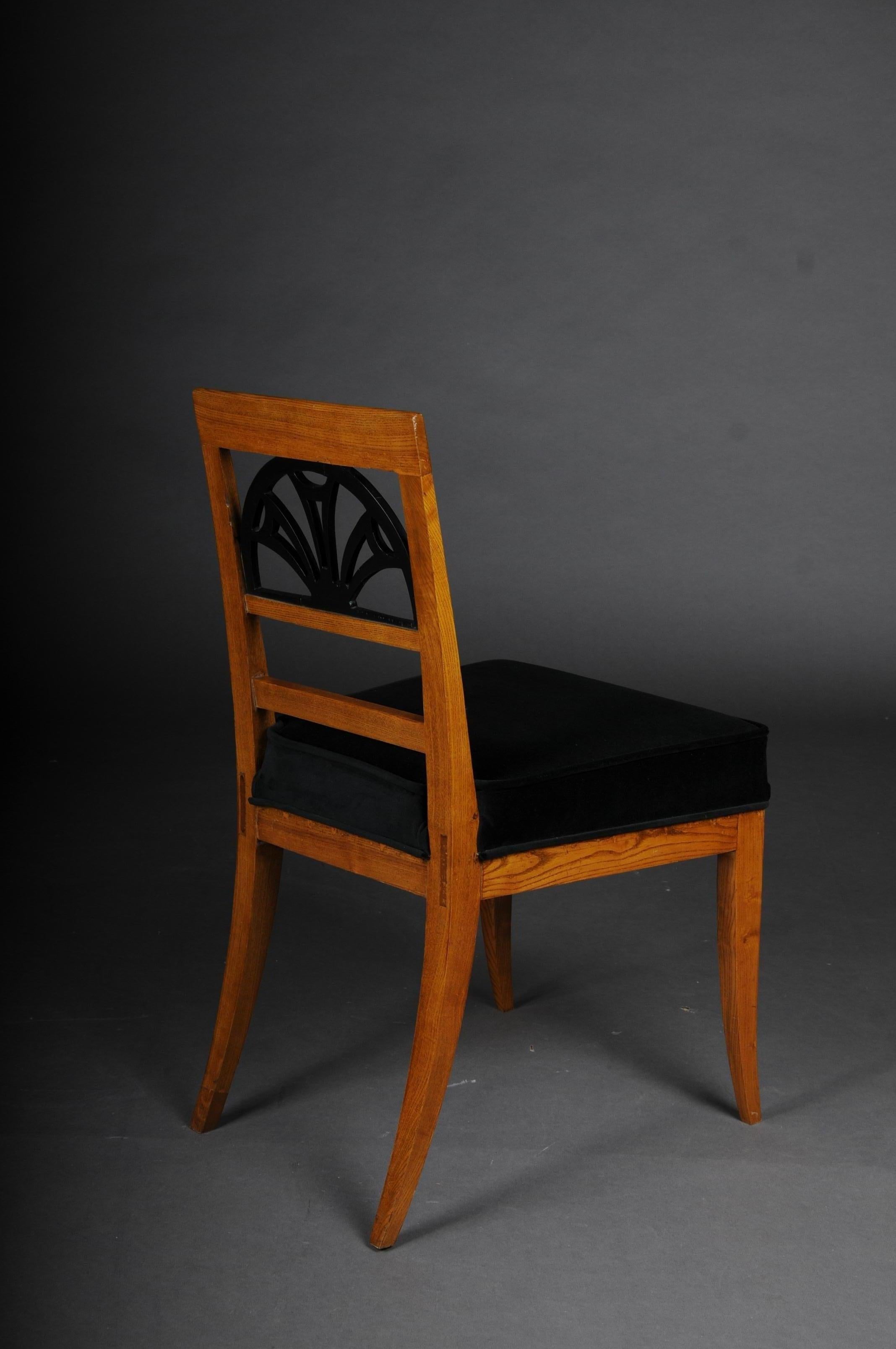 Very Elegant Biedermeier Chair, Birch, 19th Century For Sale 4