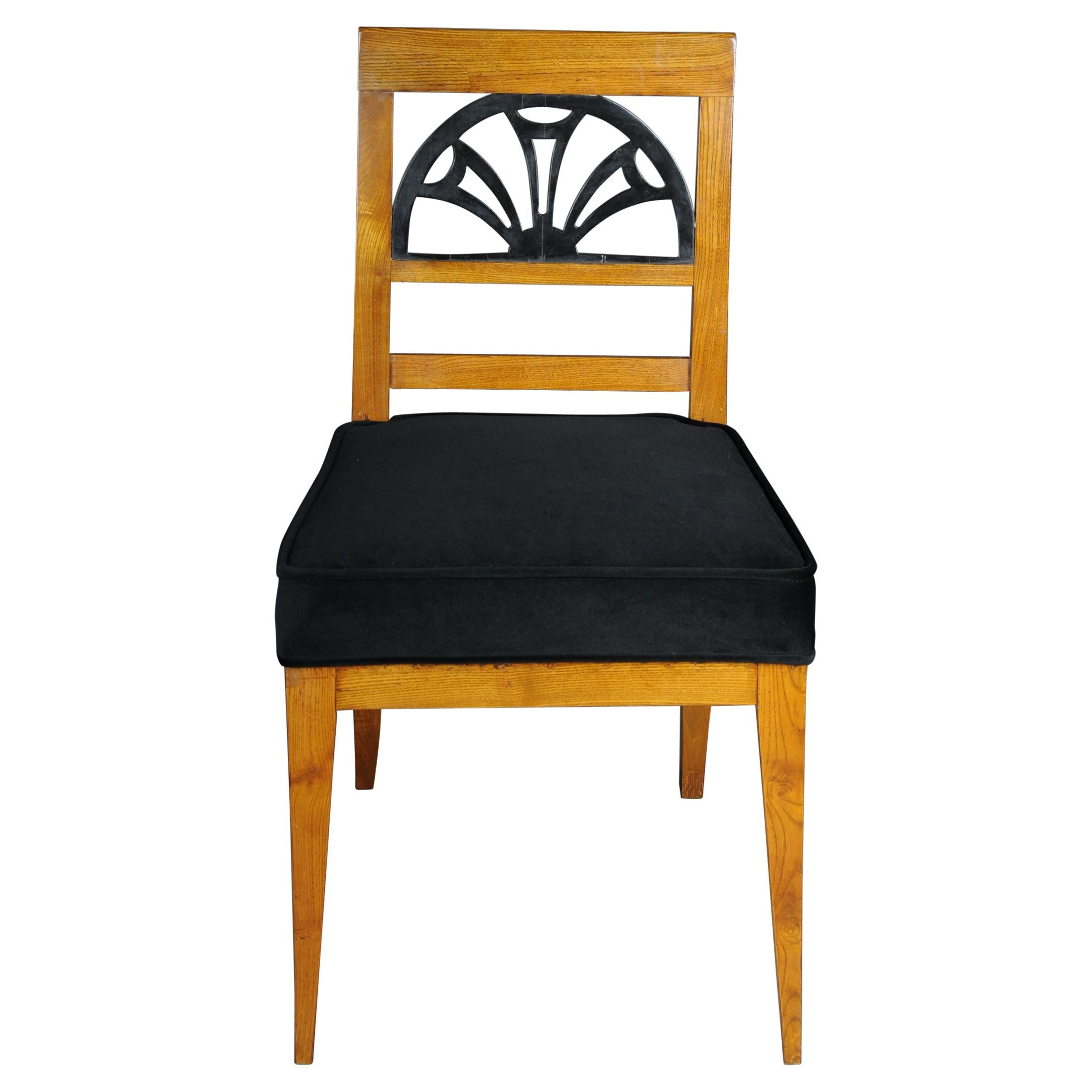 Très élégante chaise Biedermeier, bouleau, 19e siècle