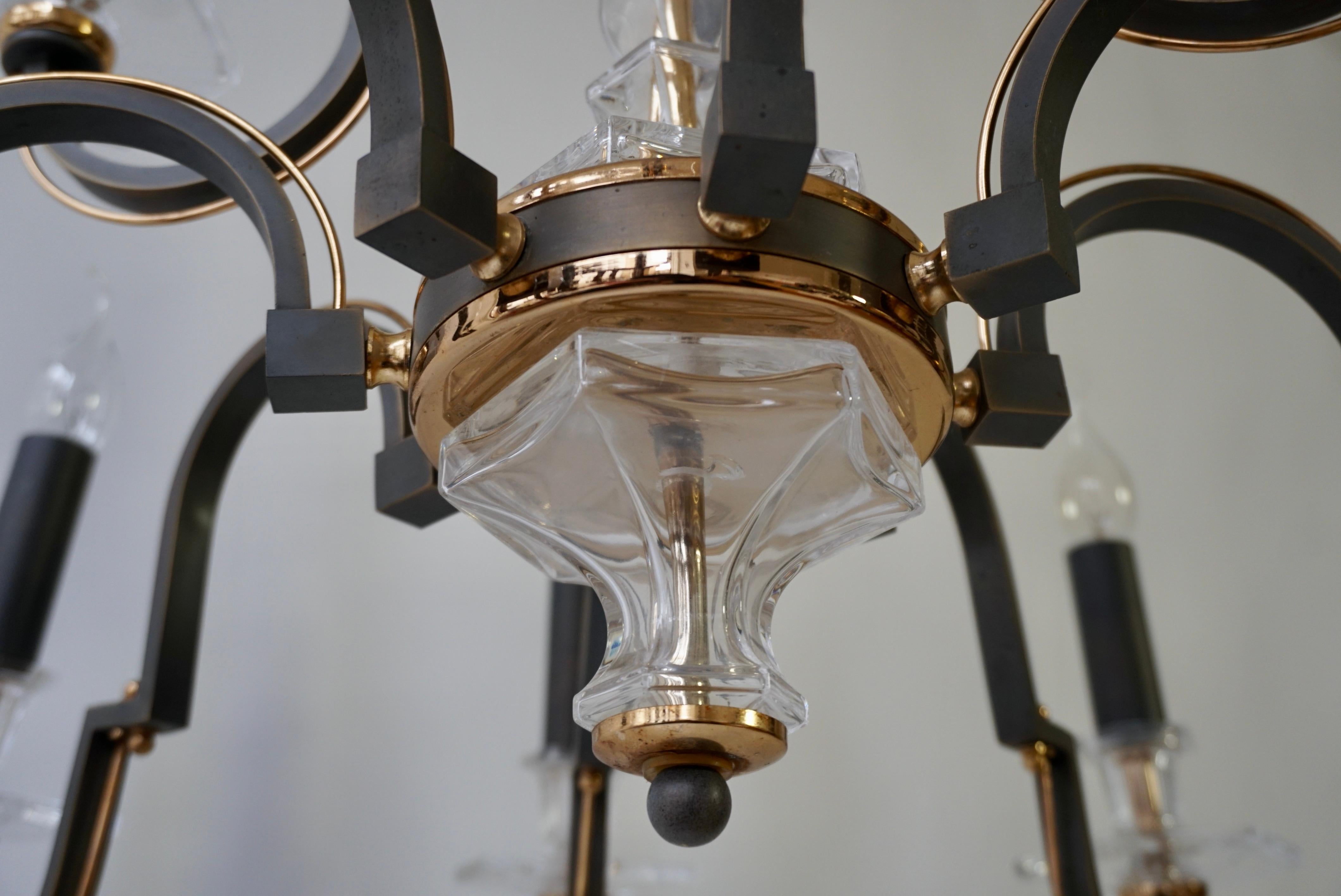 Very Elegant Classic  French Crystal Glass Chandelier For Sale 2