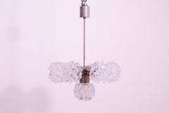 Very elegant cut glass pendant chandelier for Kamenický Šenov, 1970´s