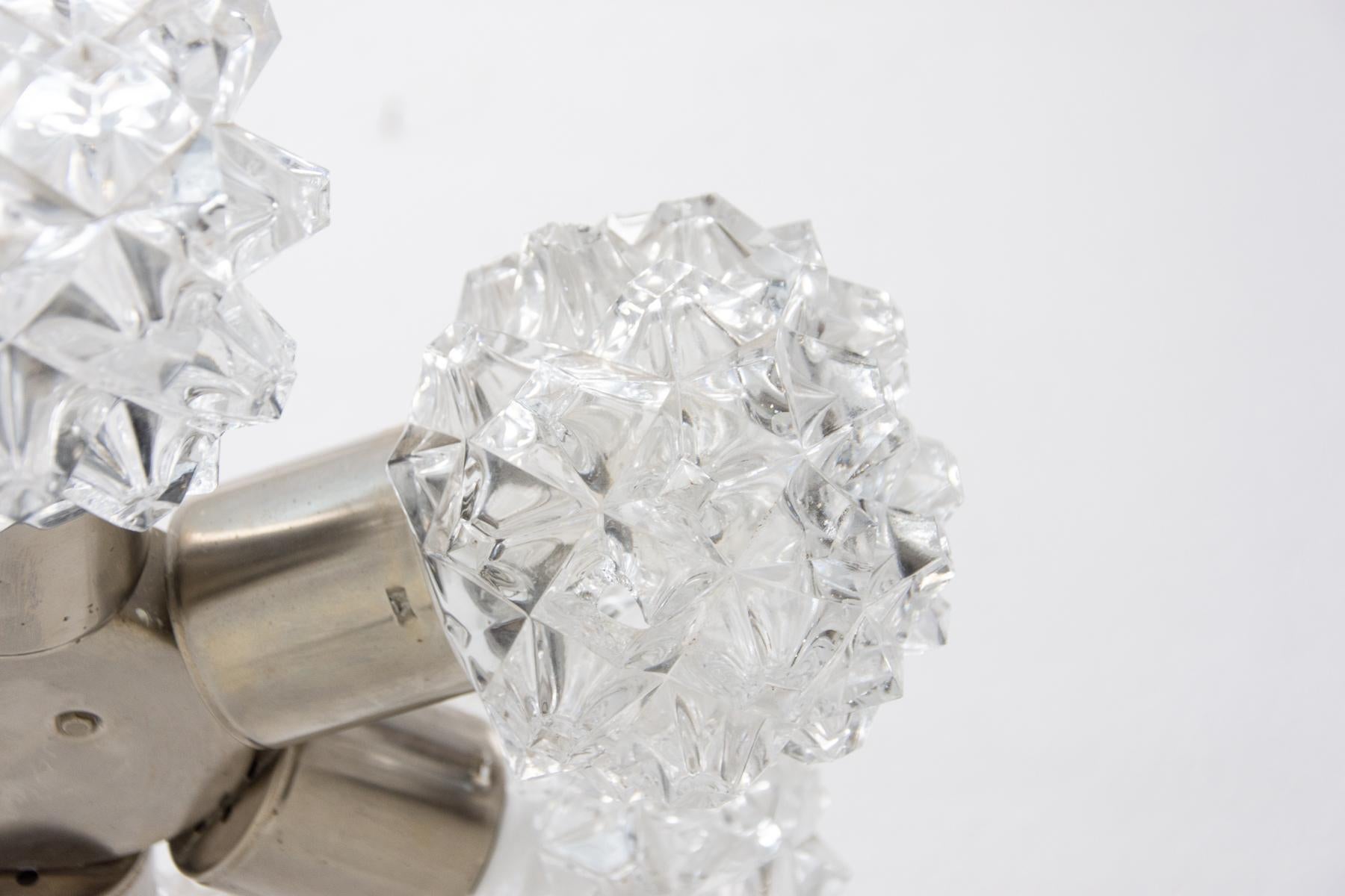 Very Elegant Cut Glass Pendant Chandelier for Kamenický Šenov, 1970´s For Sale 1