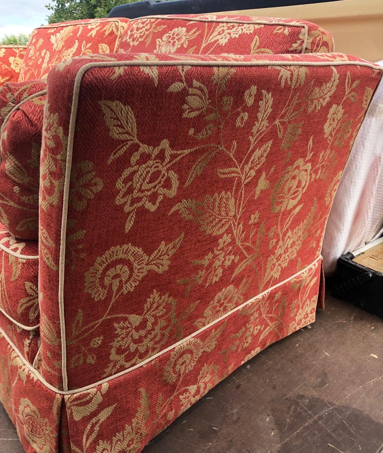 Very Elegant Fabric Sofa with Floral Motifs For Sale at 1stDibs