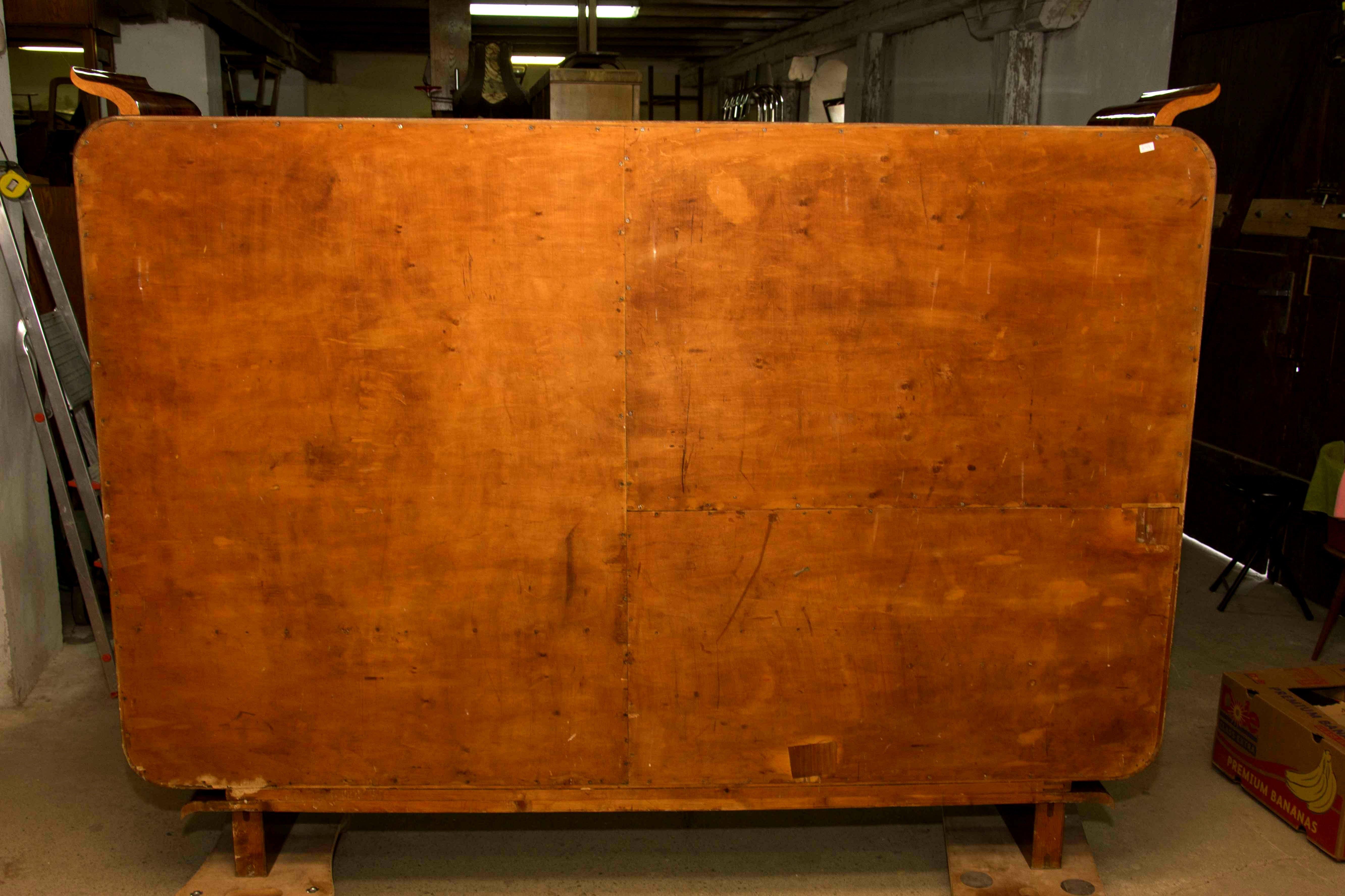 Very Elegant Library Cabinet, Bookcase Art Deco in Walnut, 1930s, Bohemia 4