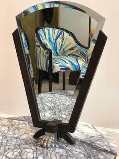 Very Elegant & Original Vanity Table Mirror in a Fan-Shaped Frame, circa 1960