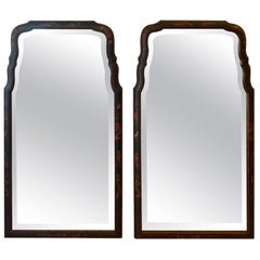 Very Elegant Pair of Hand Painted Chinoiserie Mirrors