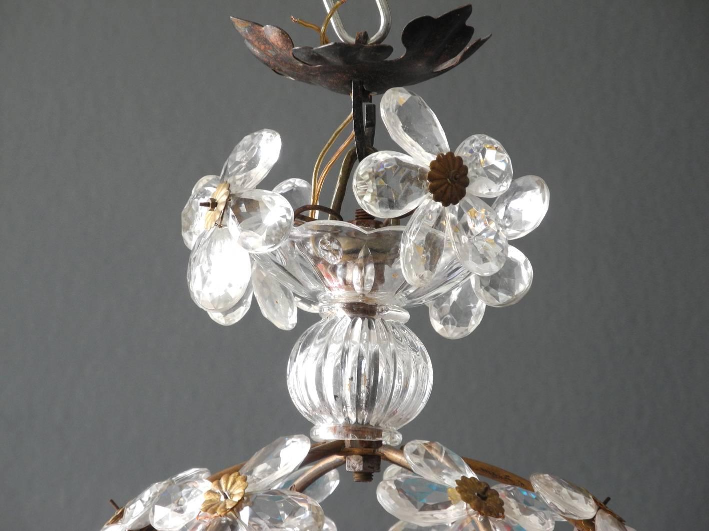Very Elegant Rare 1960s Christoph Palme Colorful Glass Ceiling Lamp 2