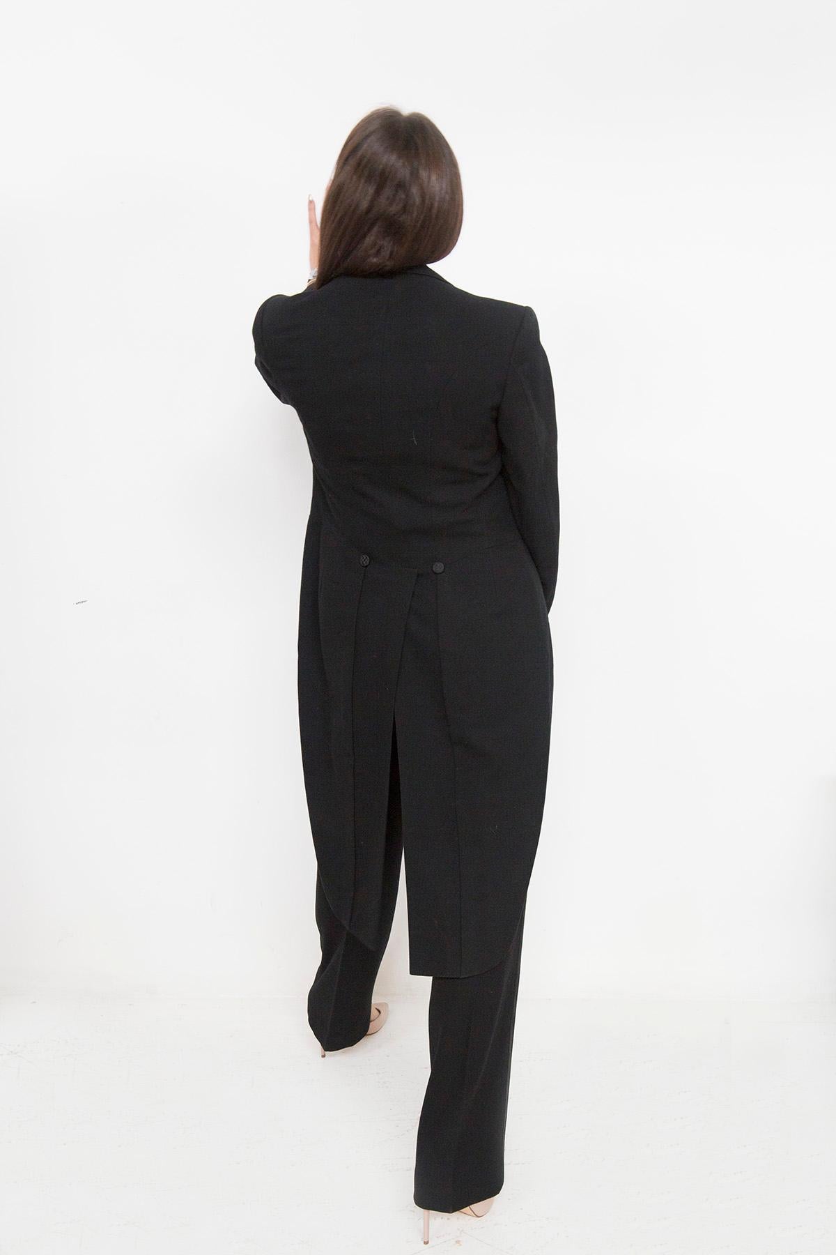 Women's or Men's Very Elegant Vintage Black Tight Suit For Sale