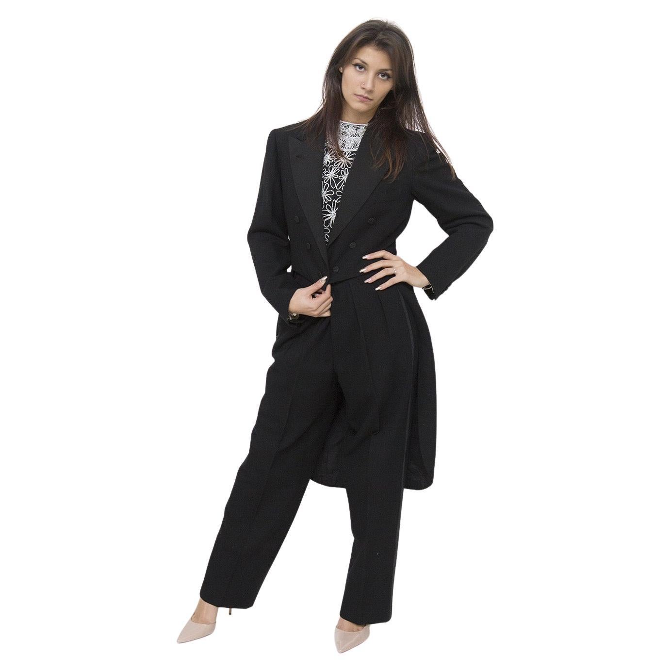 Very Elegant Vintage Black Tight Suit For Sale