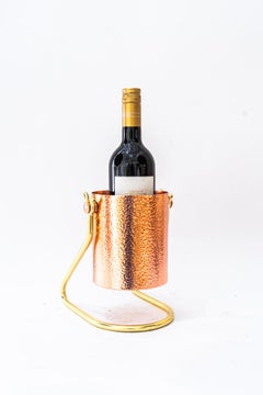 Very elegant wine bottle holder copper and brass conbination vienna around 1920s