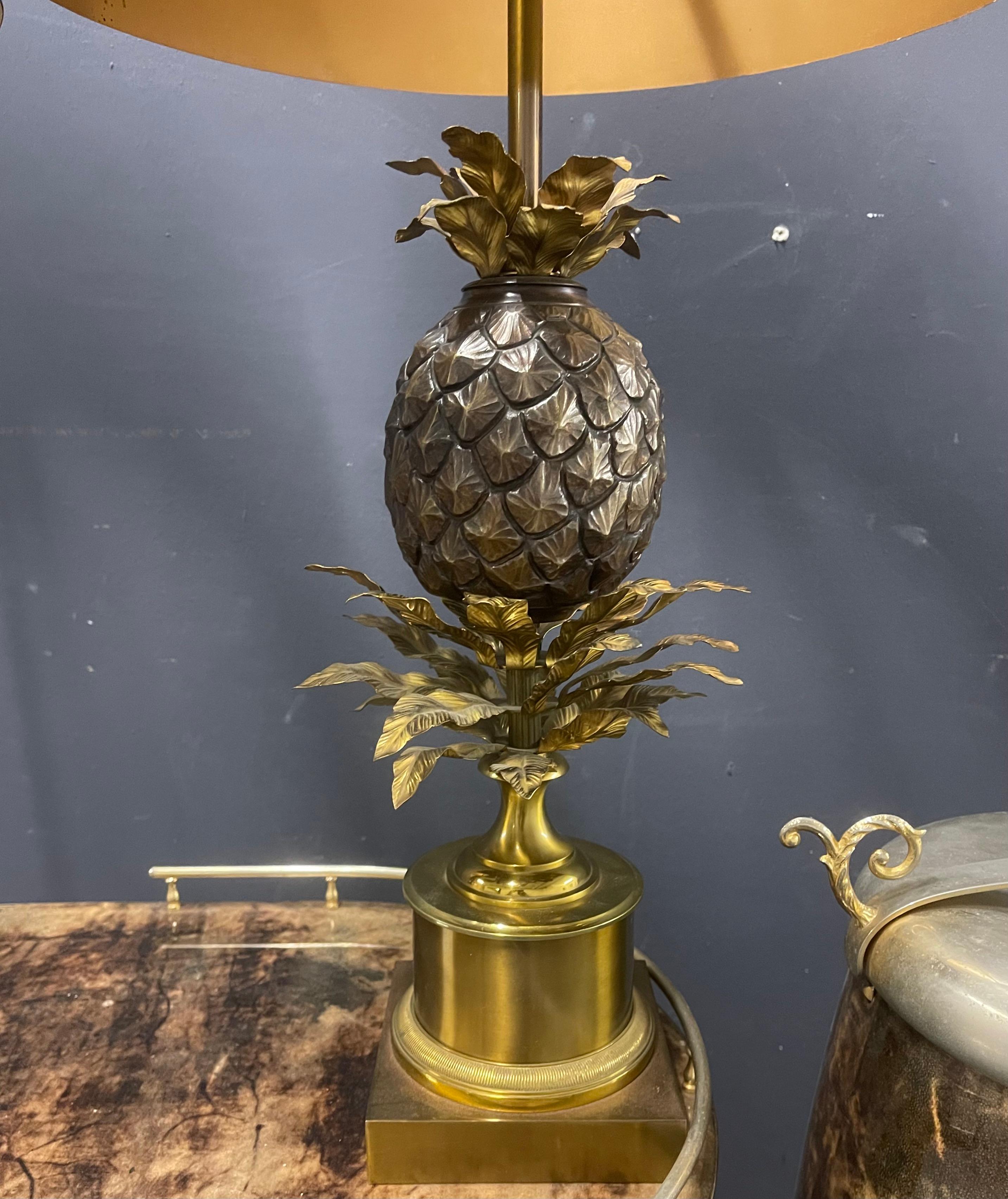 Very Exclusive, Iconic and Awesome Pair of Maison Charles Pineapple Lamps For Sale 4