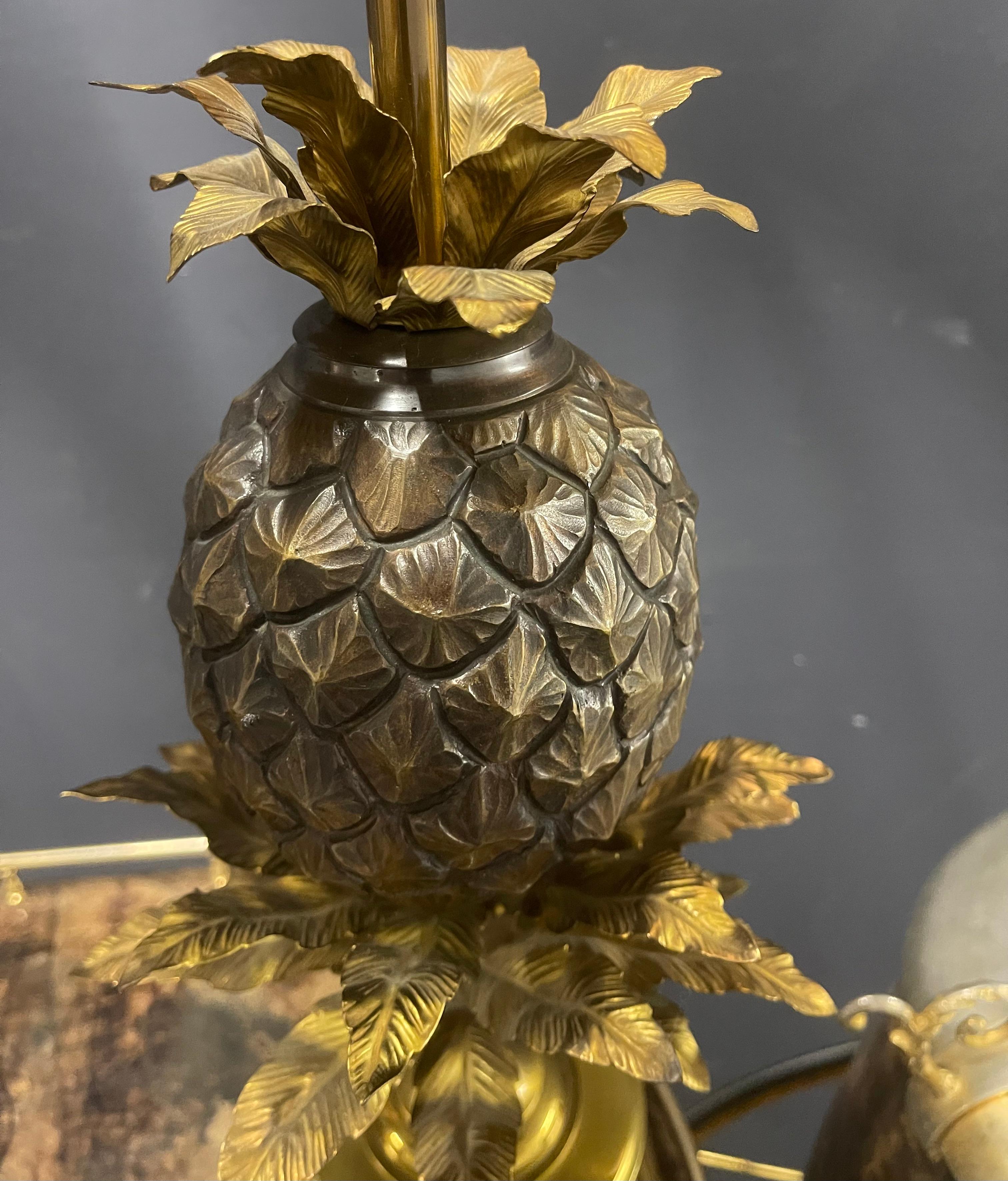 Very Exclusive, Iconic and Awesome Pair of Maison Charles Pineapple Lamps For Sale 7